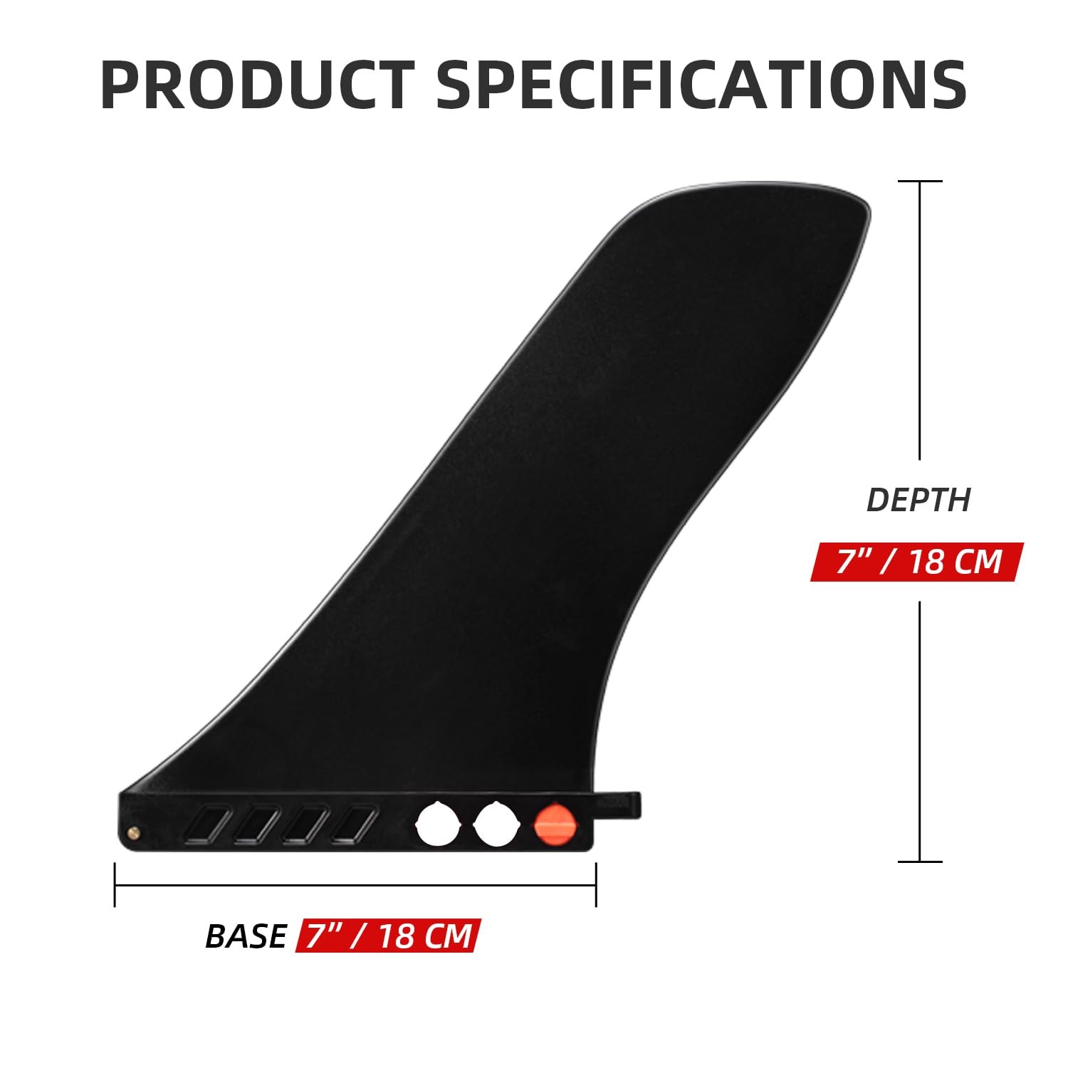 THURSO SURF SUP Click Fin – Touring Center for 5.5 x 9 inch, Black
