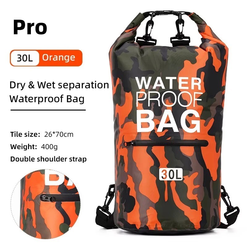 Waterproof Dry Bag 10L 15L 20L 30L PVC Backpack for Kayak Boating Swimming