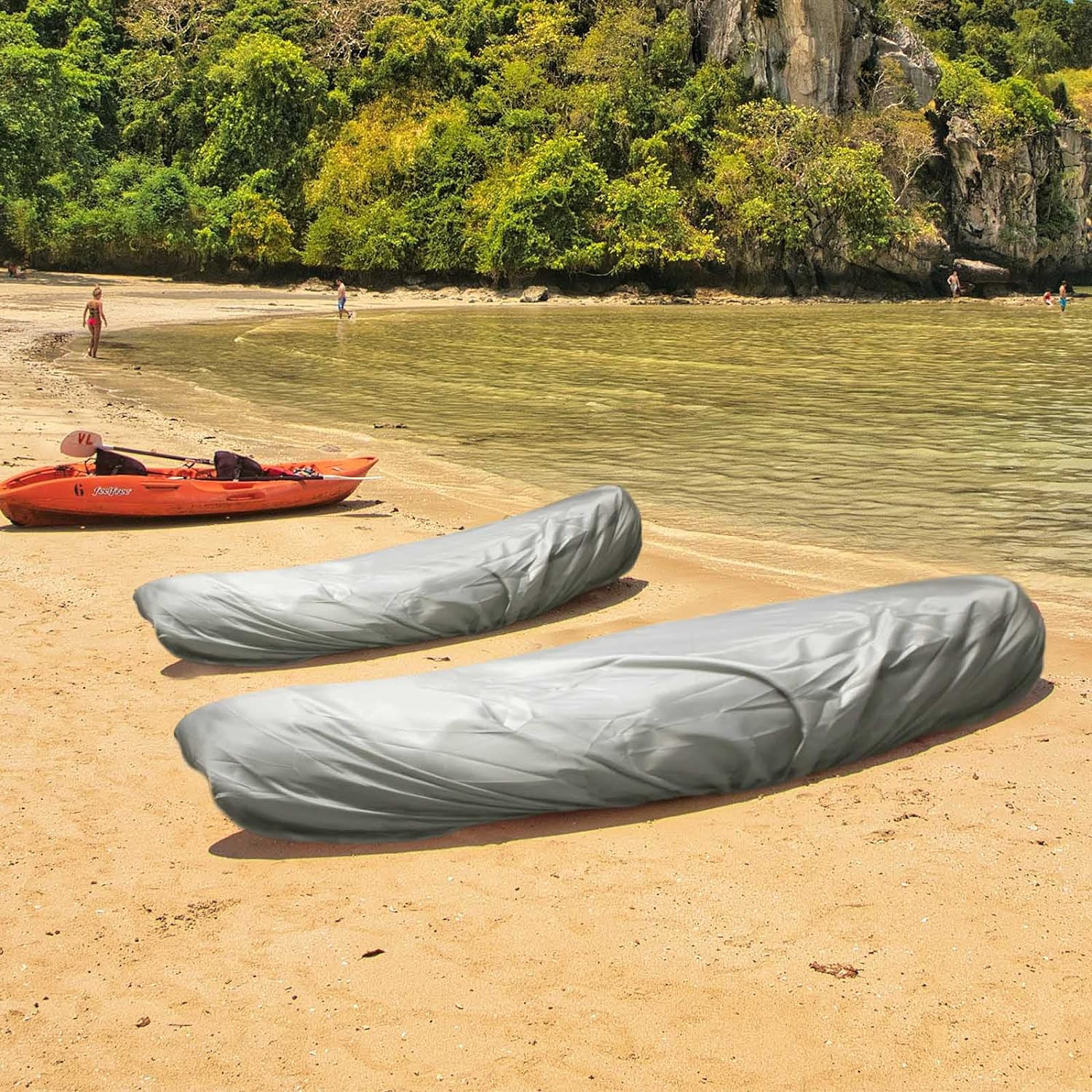 420D Kayak Cover, Heavy Duty Waterproof UV Resistant Kayak Covers