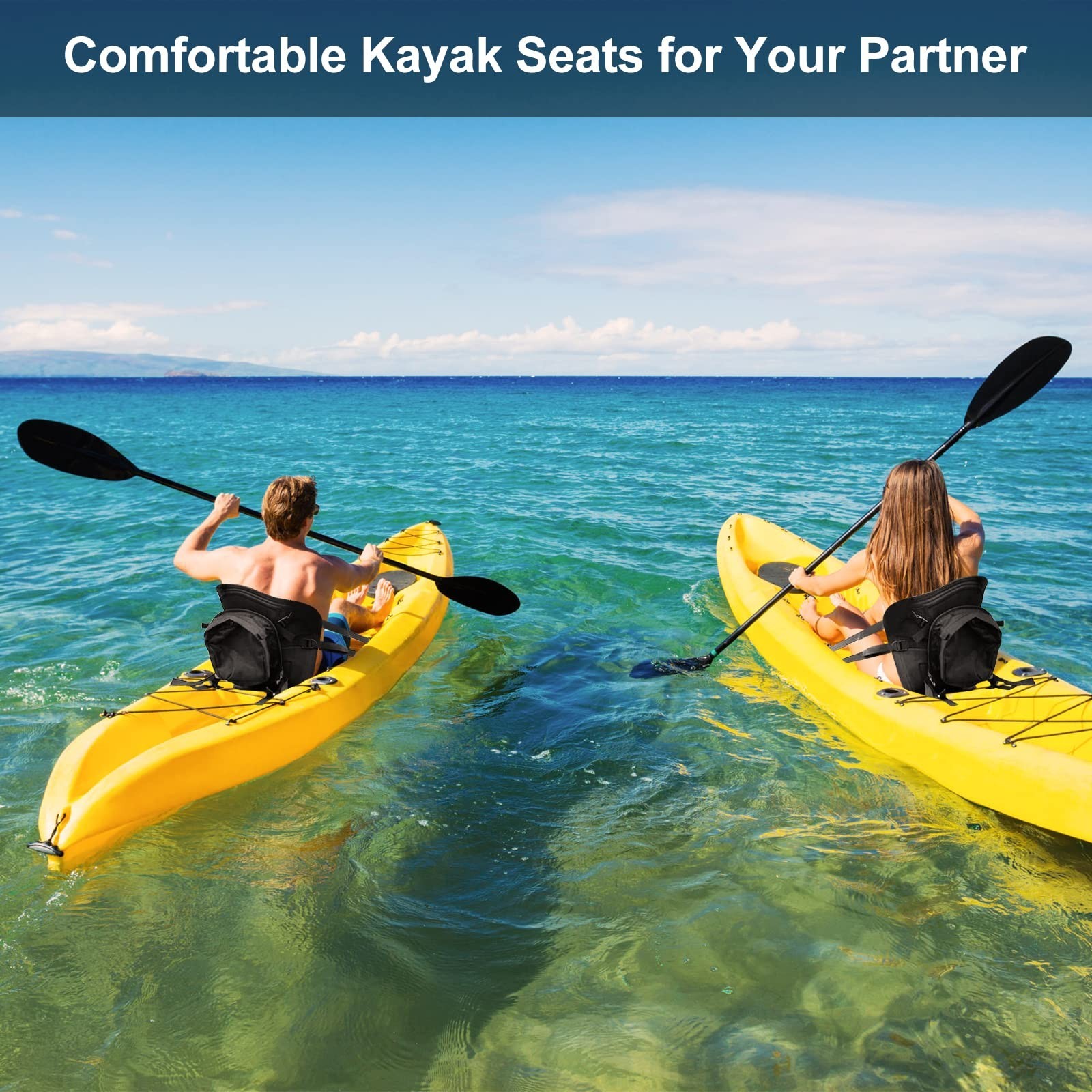 HLOGREE Kayak Seats – 1/2 Pck, Thicken Padded Seat Cushion with Back Support,…
