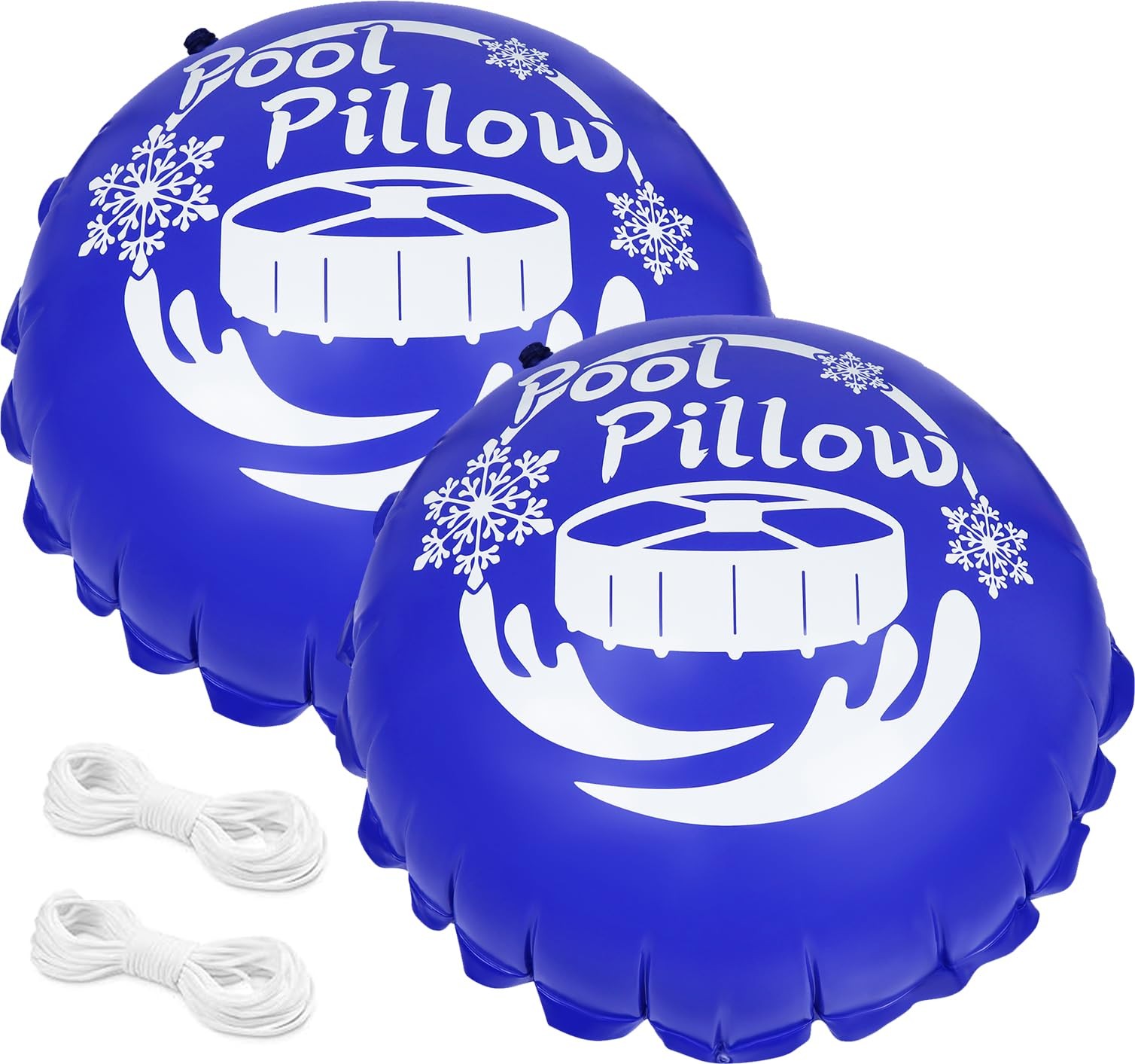 2Pcs 4x4Ft Pool Pillows for Above Ground Pools, 0.4mm PVC Cold-Resistant Air …