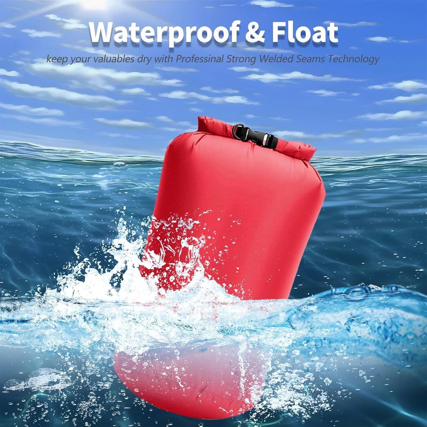 Waterproof Dry Bags 3 Pack (5L, 10L, 20L) – Lightweight Waterproof Storage Bags