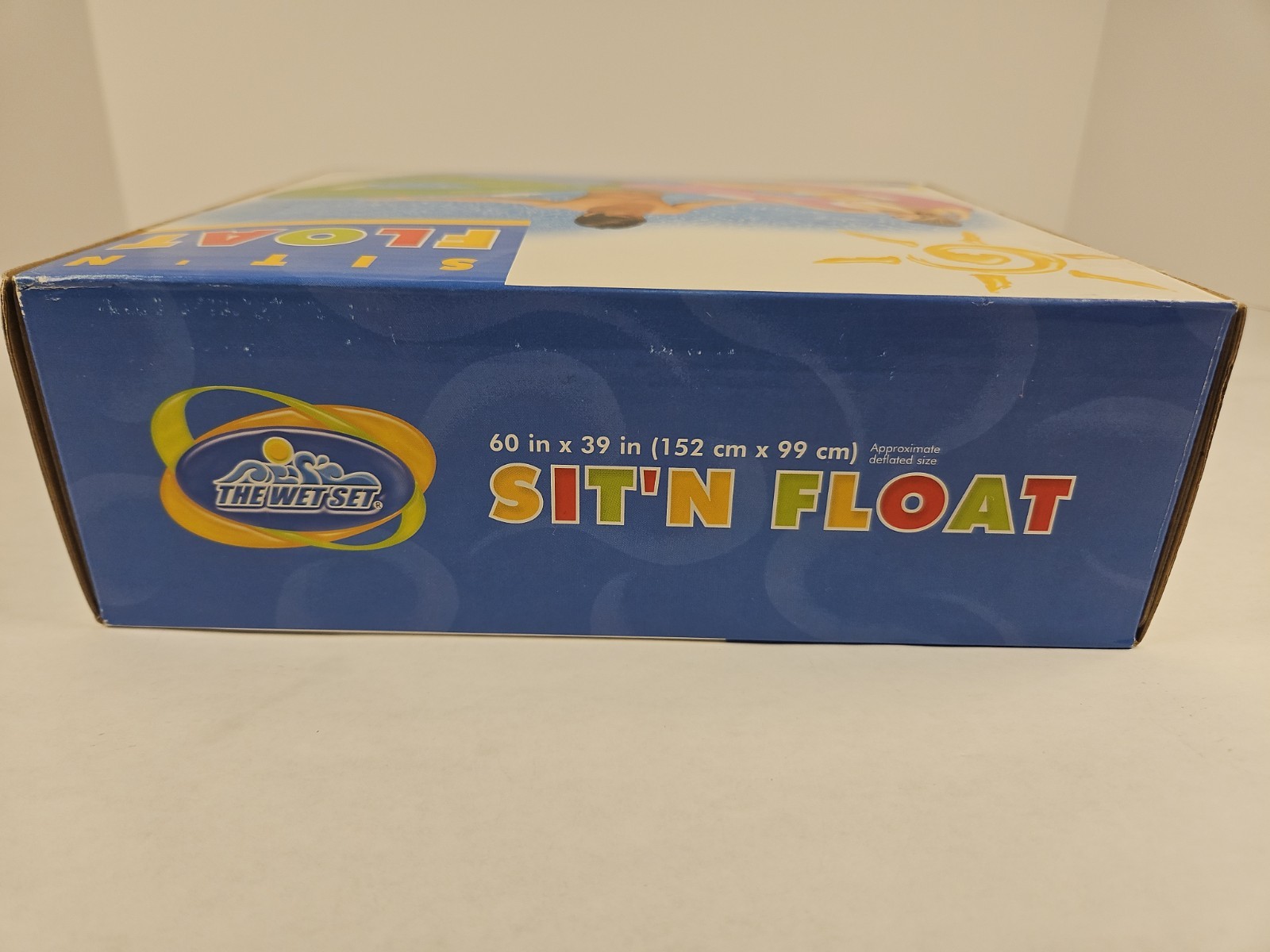 The Wet Set Sit N Float INFLATABLE Pool LOUNGE 60″ X 39″ 2 handles 2 cup holders