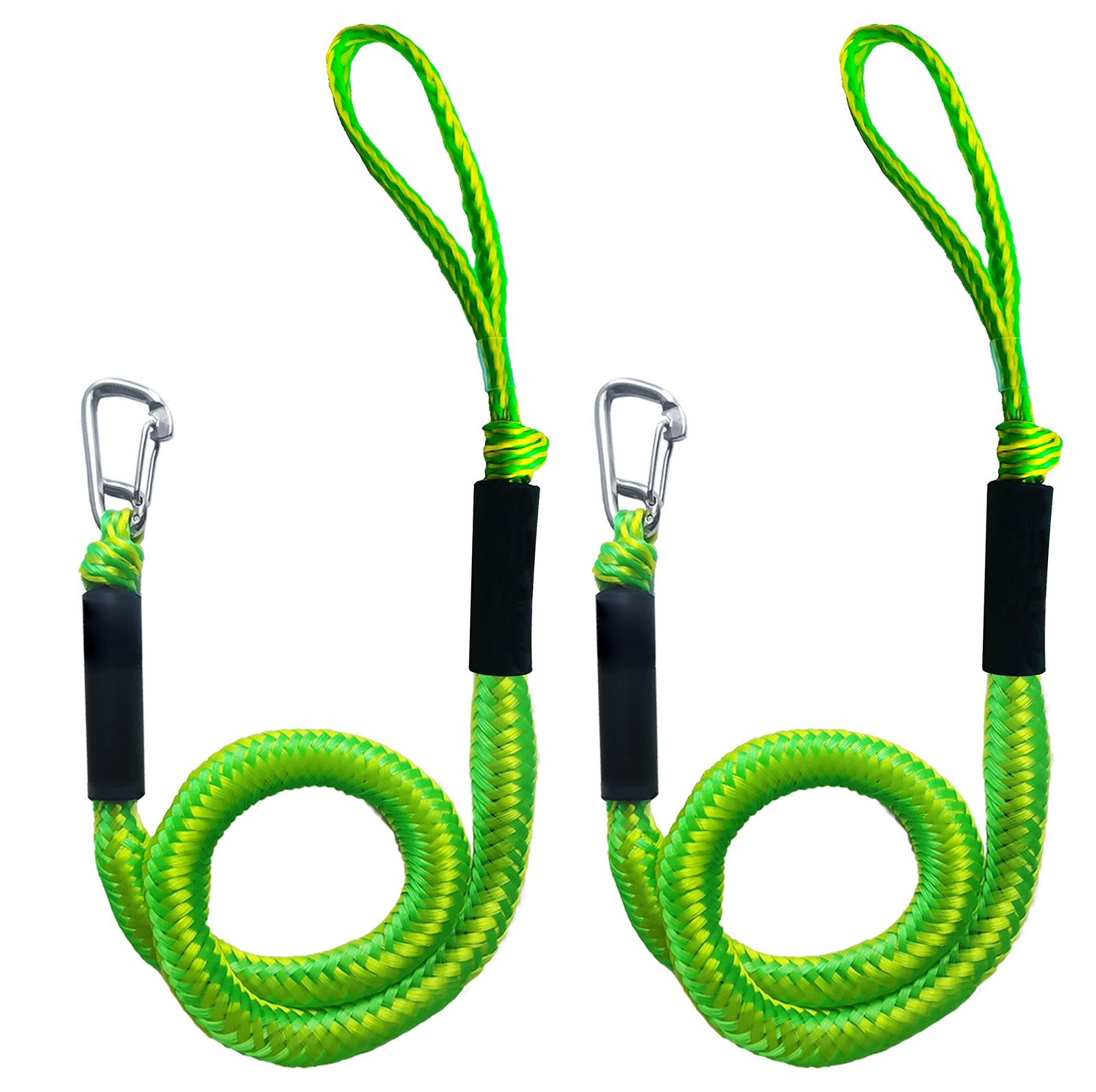 4FT Boat Bungee Dock Line Marine Rope 2-Pack for Docking with 316 Stainless S…
