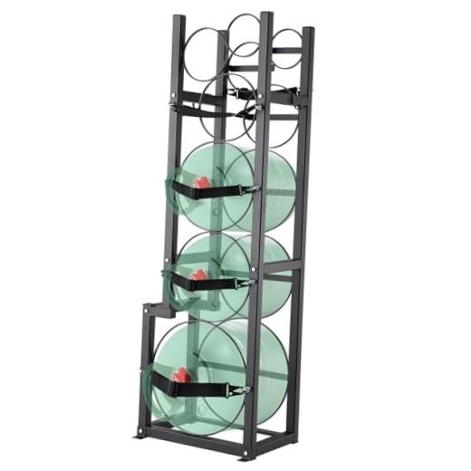 Refrigerant Tank Rack – 1 x 50lb, 2 x 30lb & 3 Small 12.99″ x 15.55″ x 49.76″