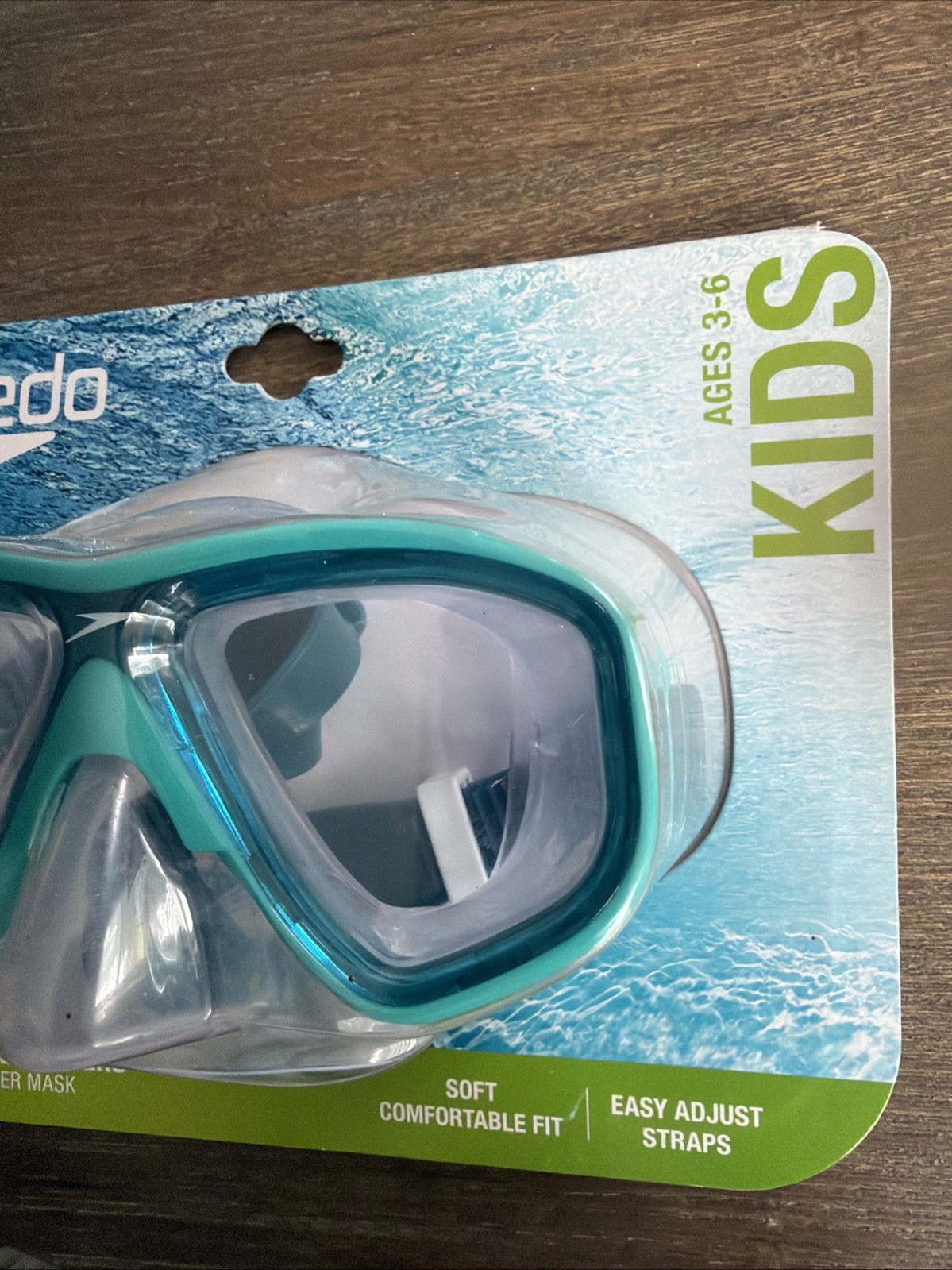 Speedo Teal Kids Surf Gazer Mask Beginner Ages 3-6 New Sealed