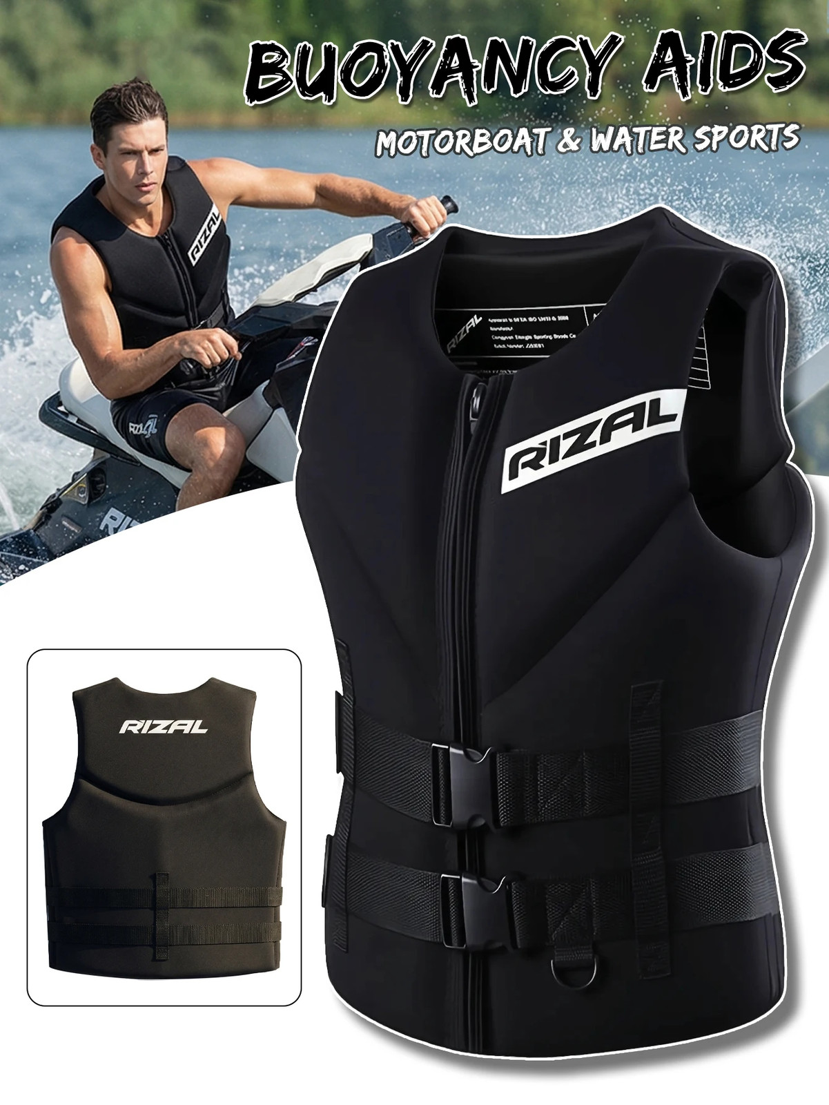 Adult Life Jacket Vest Kayak Wakeboard Ski Surf Water Sports Rescue Boat