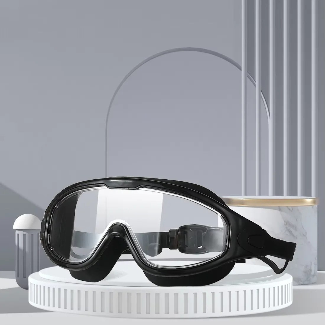 Adult Swimming Goggles Anti Fog Waterproof HD Wide View Swim Glasses Unisex
