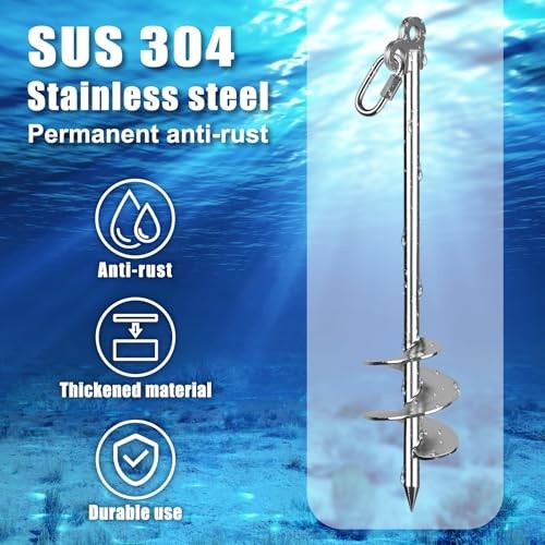 Marine Sand Anchor Insaga, 304 Stainless with 32ft Rope