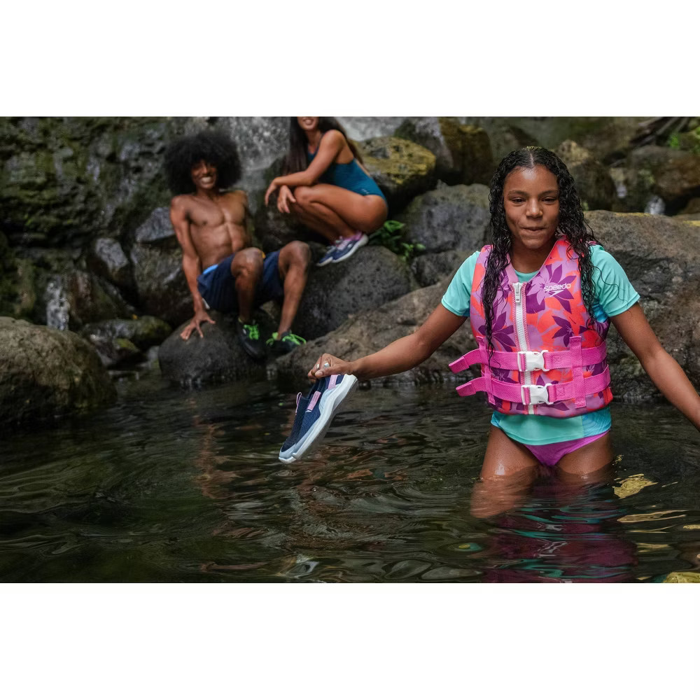 Speedo Junior PFD Life Jacket Vest – Neon Violet Kaluna Floral