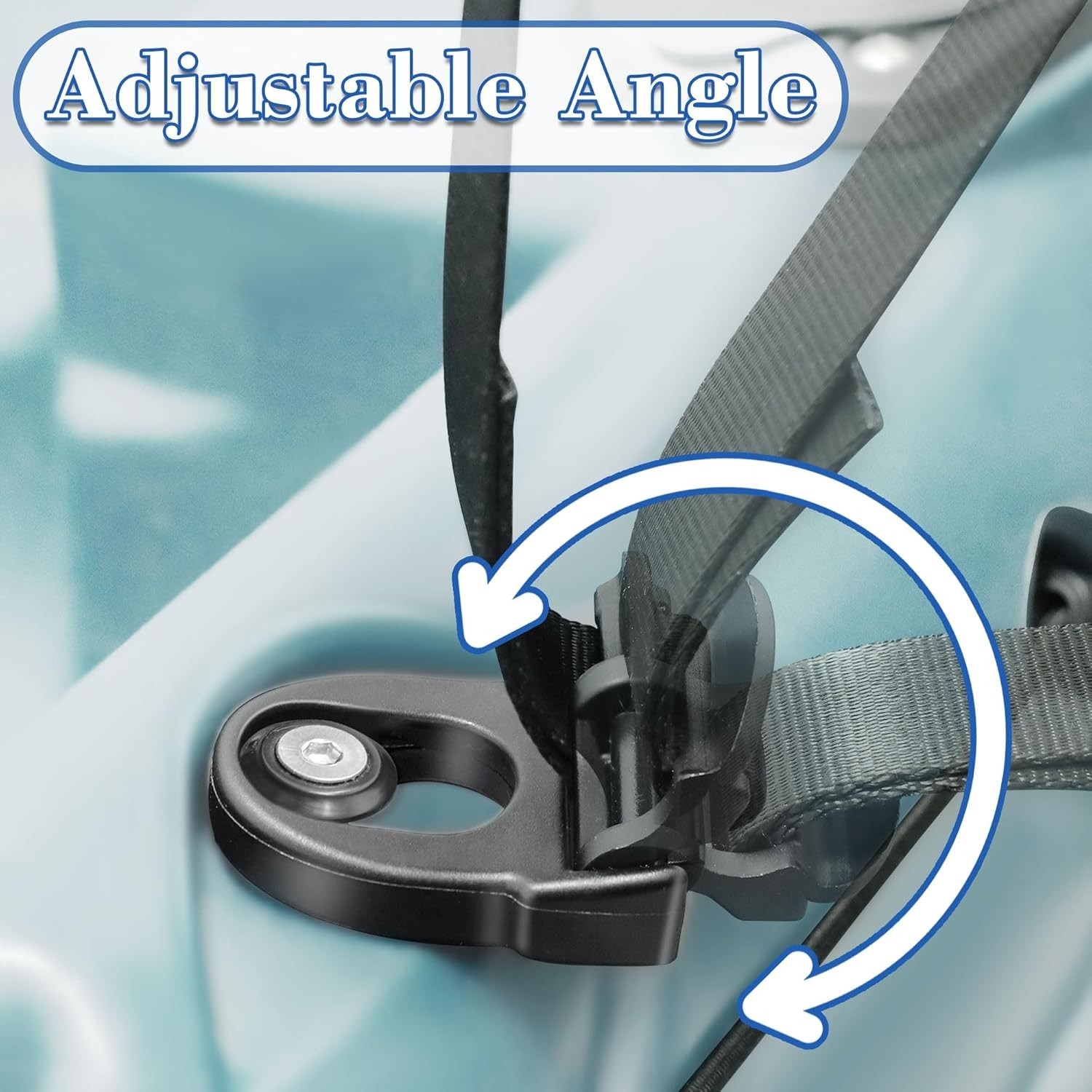 HLOGREE 4Pcs Kayak Seat Clips Replacement & 8Pcs Straps Seat Belt Clips
