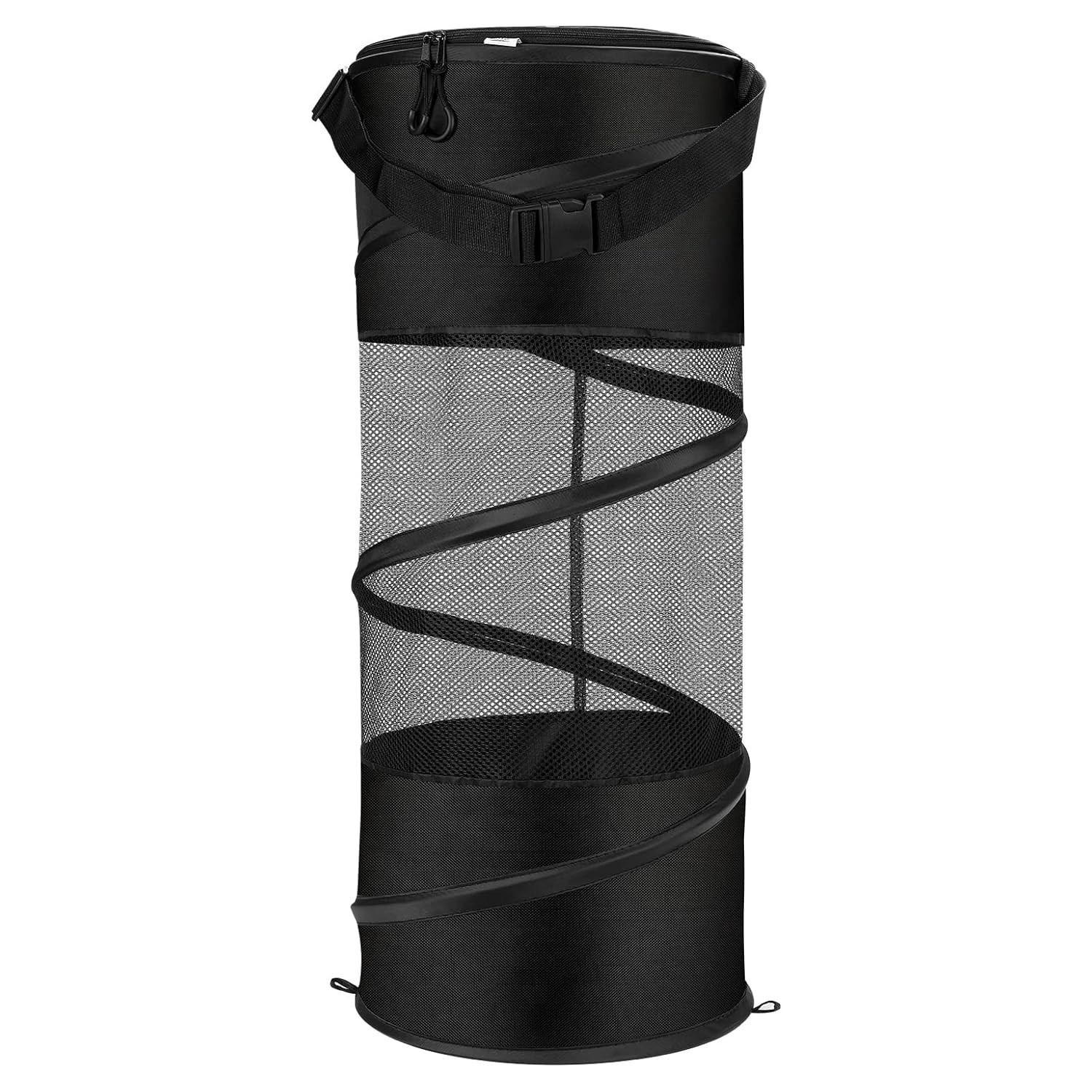 KEMIMOTO Boat Trash Can, Portable Mesh Boat Garbage Bag 50L Marine Collapsible