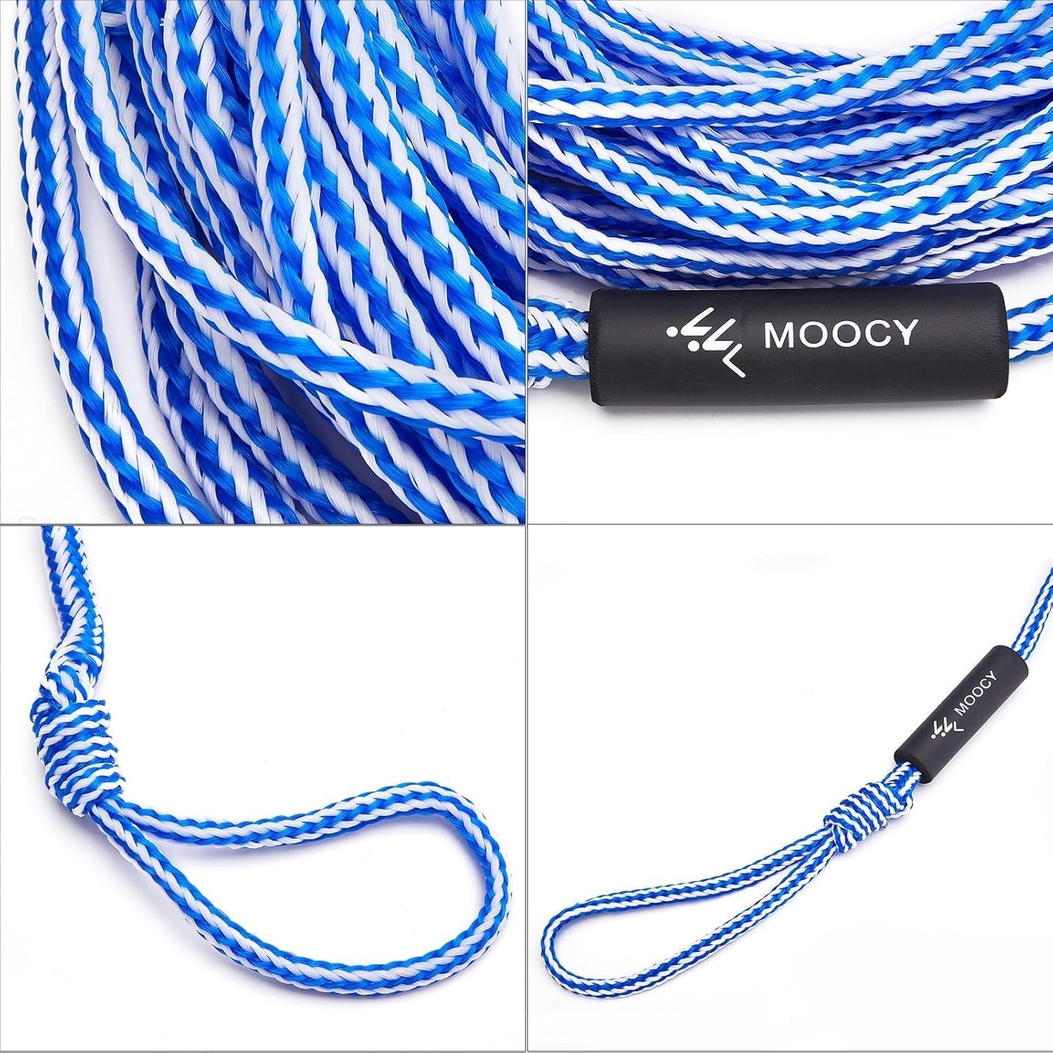 40FT Tow Rope with Foam Buoy for Tubes, Wake Surfing & Waterskiing – 3-Piece Set
