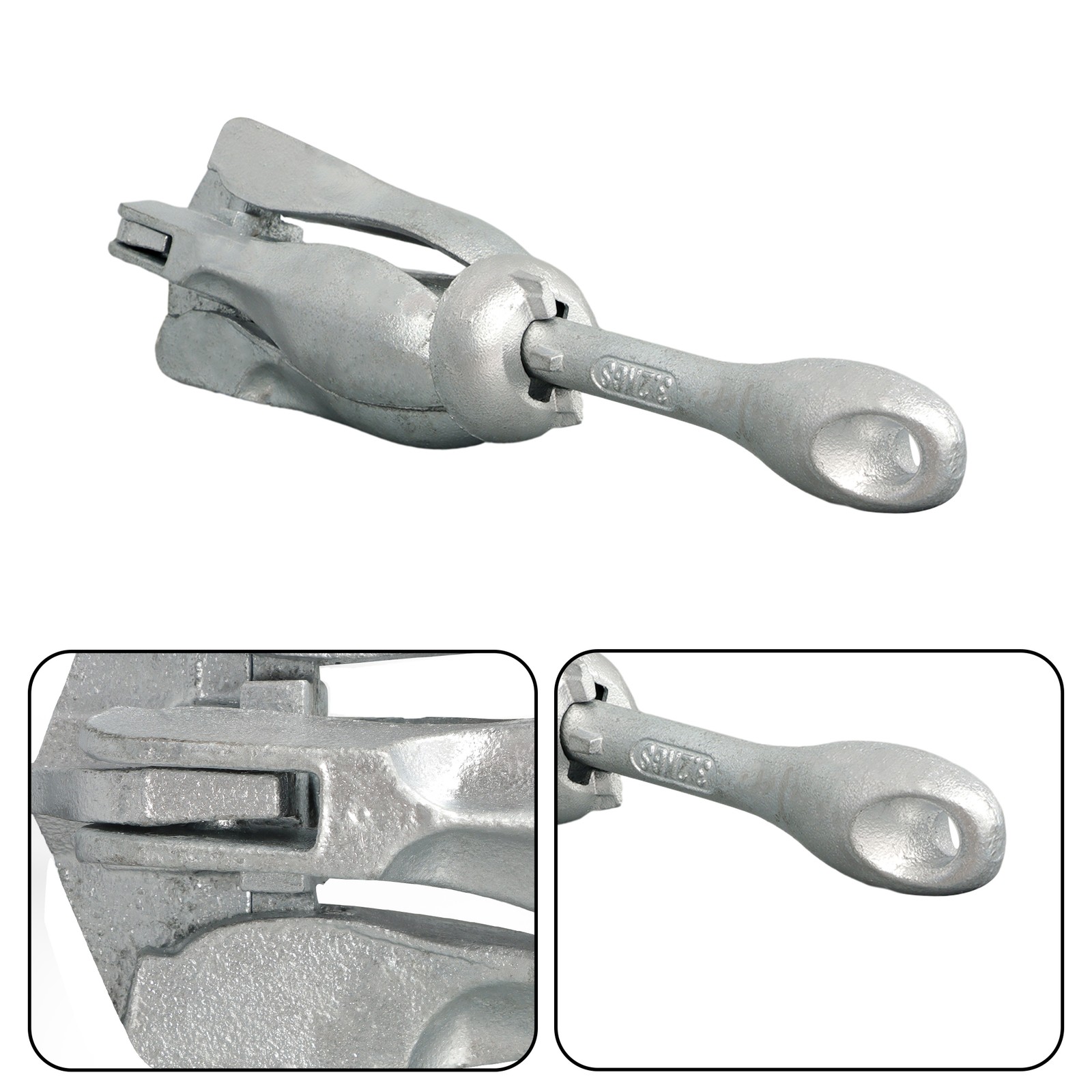 Marine Kayak Anchor Kit Silver 1.5LB/3.3LB/5.5LB/7.05LB Canoe Kayak Raft Boat
