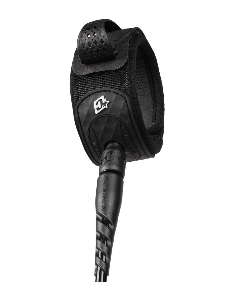 Creatures of Leisure Reliance 2.0 Standard Duty Surf Leash – 8′ – Black/Silver