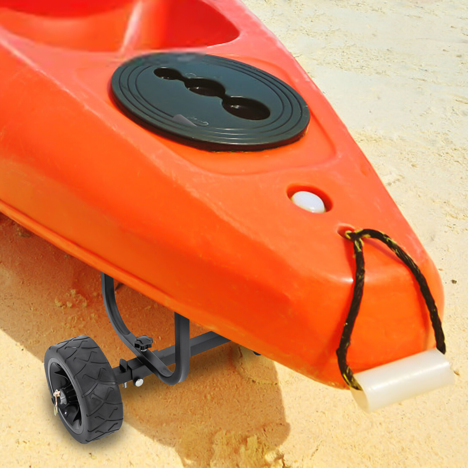 220lbs Kayak Canoe Boat Carrier Dolly Trailer Trolley Transport Cart w/Wheel