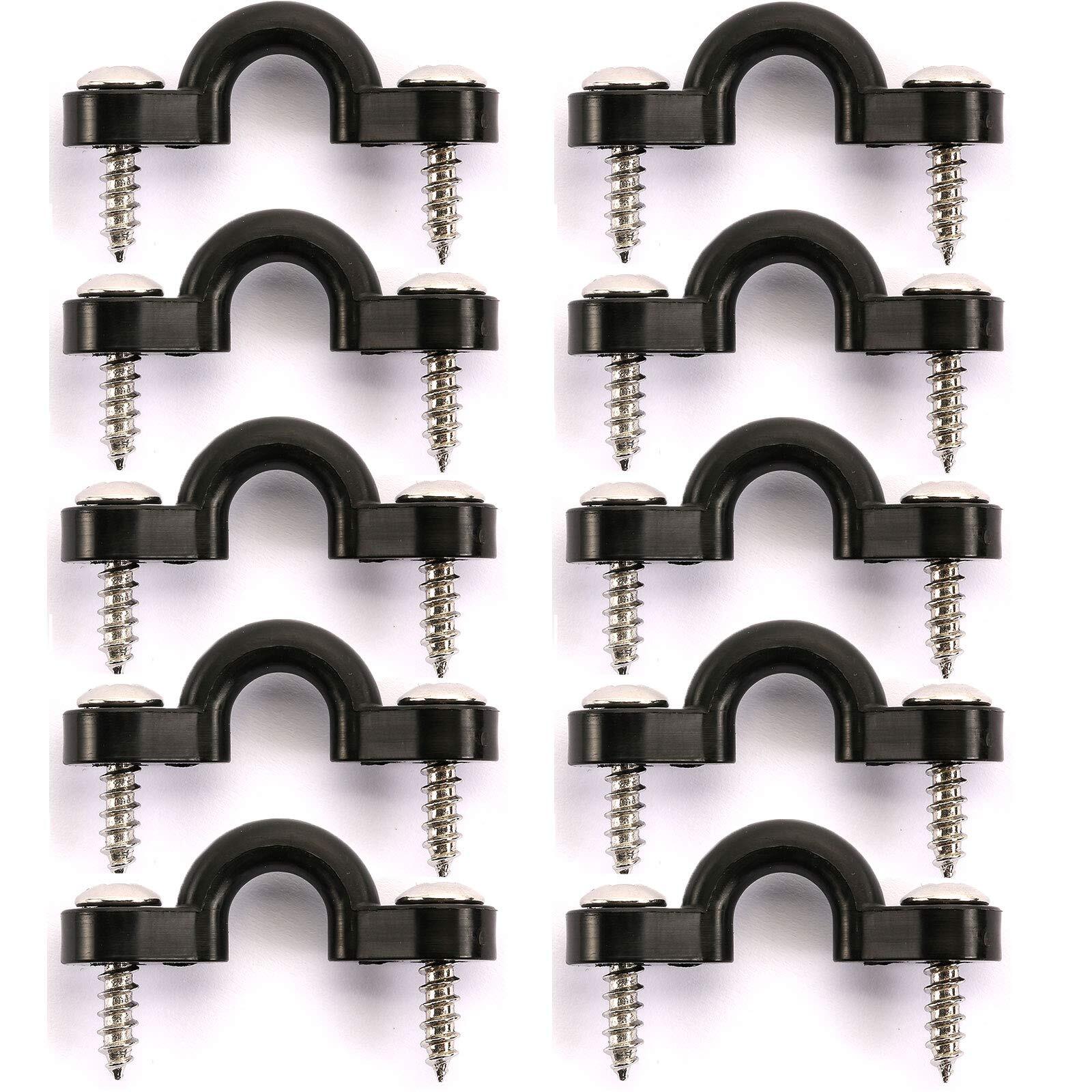 10 Pcs Kayak Pad Eye Kit Nylon Bungee Deck Loops Tie Down Pad Eye with Screws