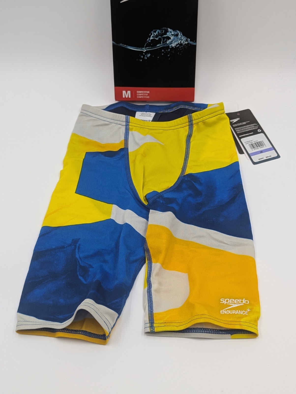 Speedo Boys Youth Size 26 Competitive Jammer Endurance+ Swim Suit Sapphire/Gold
