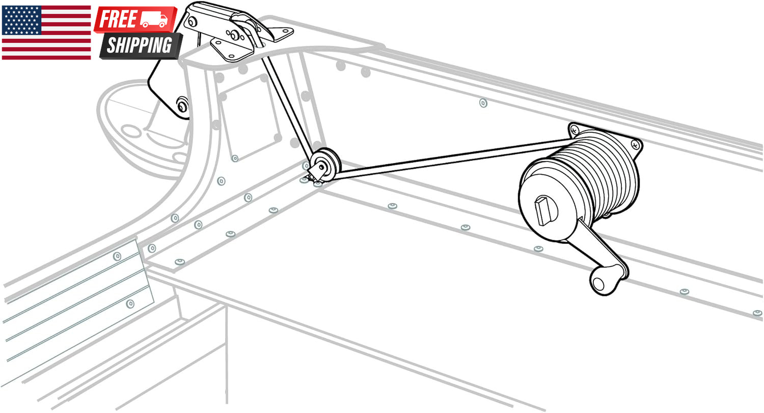Anchor Lift System Heavy-Duty Steel with Nylon Rollers | Deploy, Retrieve, and S