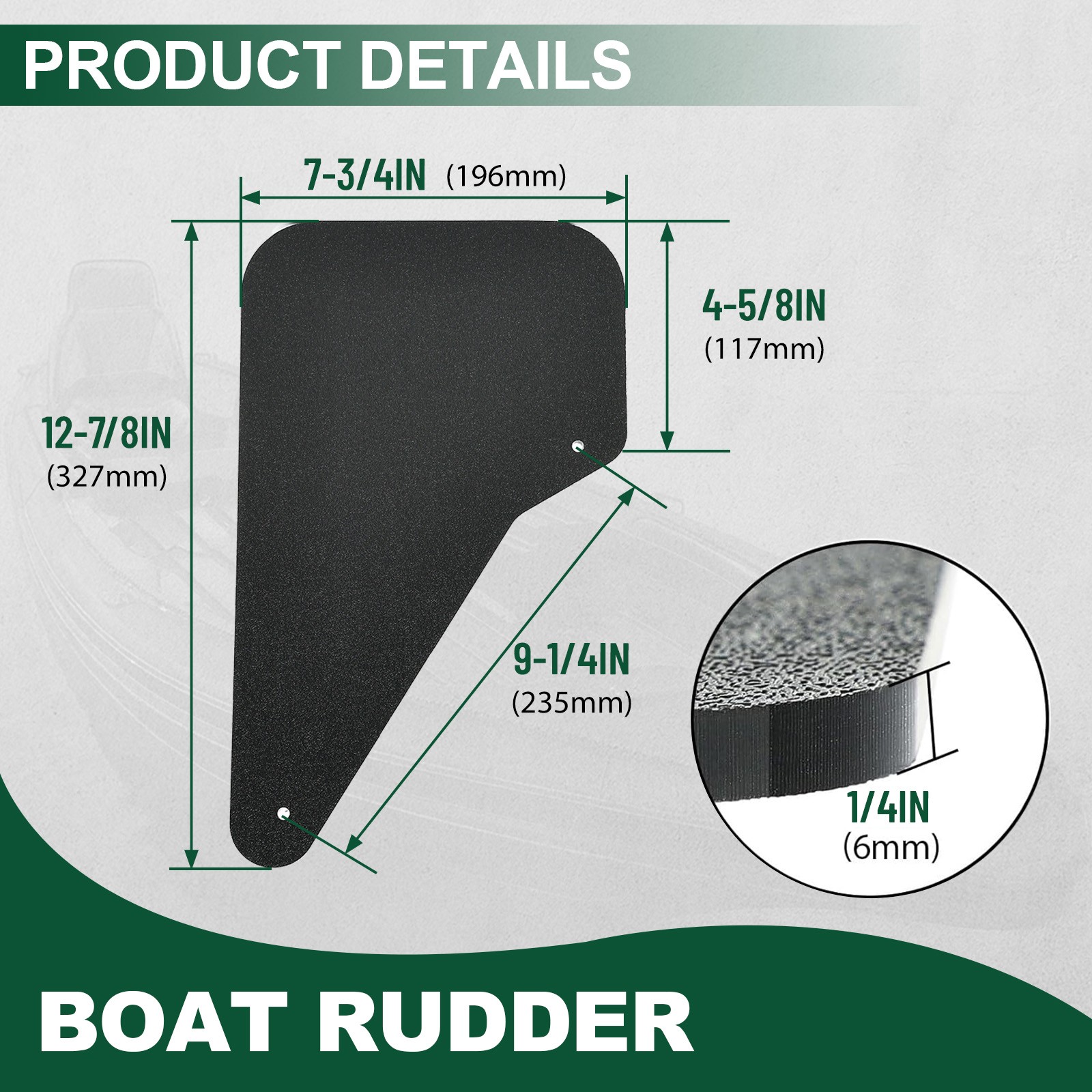 Pedalboat Rudder Kit For Sundolphin Sea Hawk Playmate Sun Slider 3, 4 , 5 seater