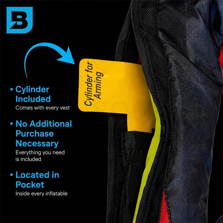 BLUESTORM Stratus 35 Self Inflating Life Jacket PFD for Adults USCG Approved