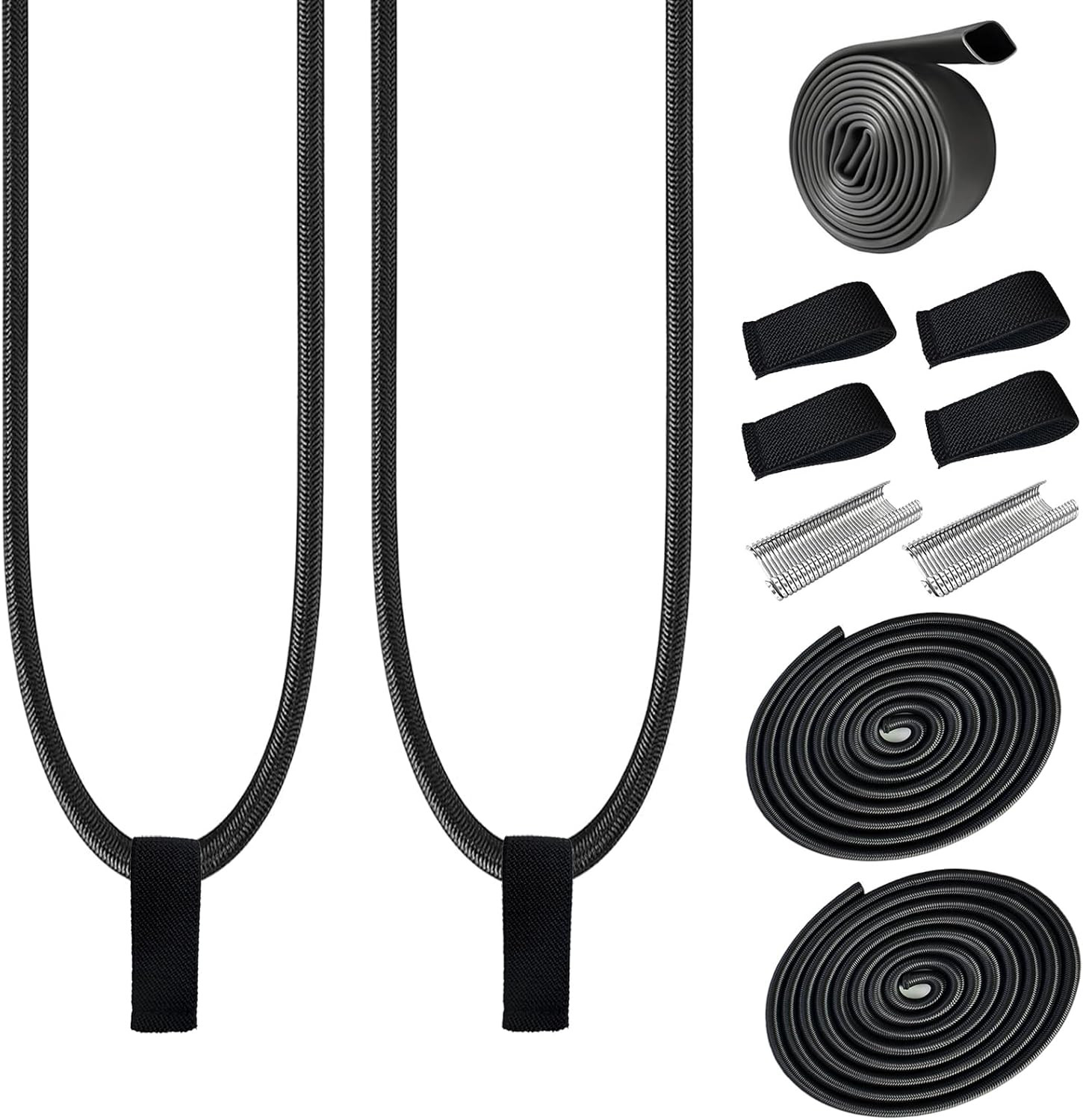 2 Pcs Replacement Wakeboard Tower Rack Bungee Cord Strap with Pull Tab