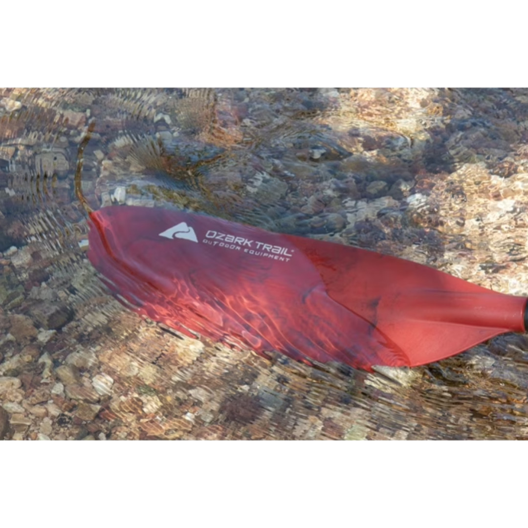 Ozark Trail Adult Aluminum Kayak Paddle, 94.5 inch Red and Gray