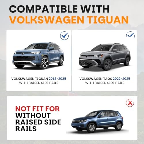 300LBS Roof Rack Cross Bars Compatible with Volkswagen VW Tiguan 2018