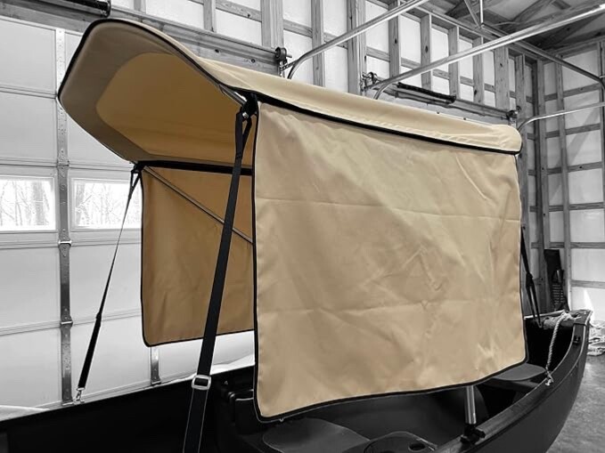 CRO 3’x5’ Kayak/Canoe Sun Shade Canopy Bimini Conestoga Wagon w/ Side Curtains