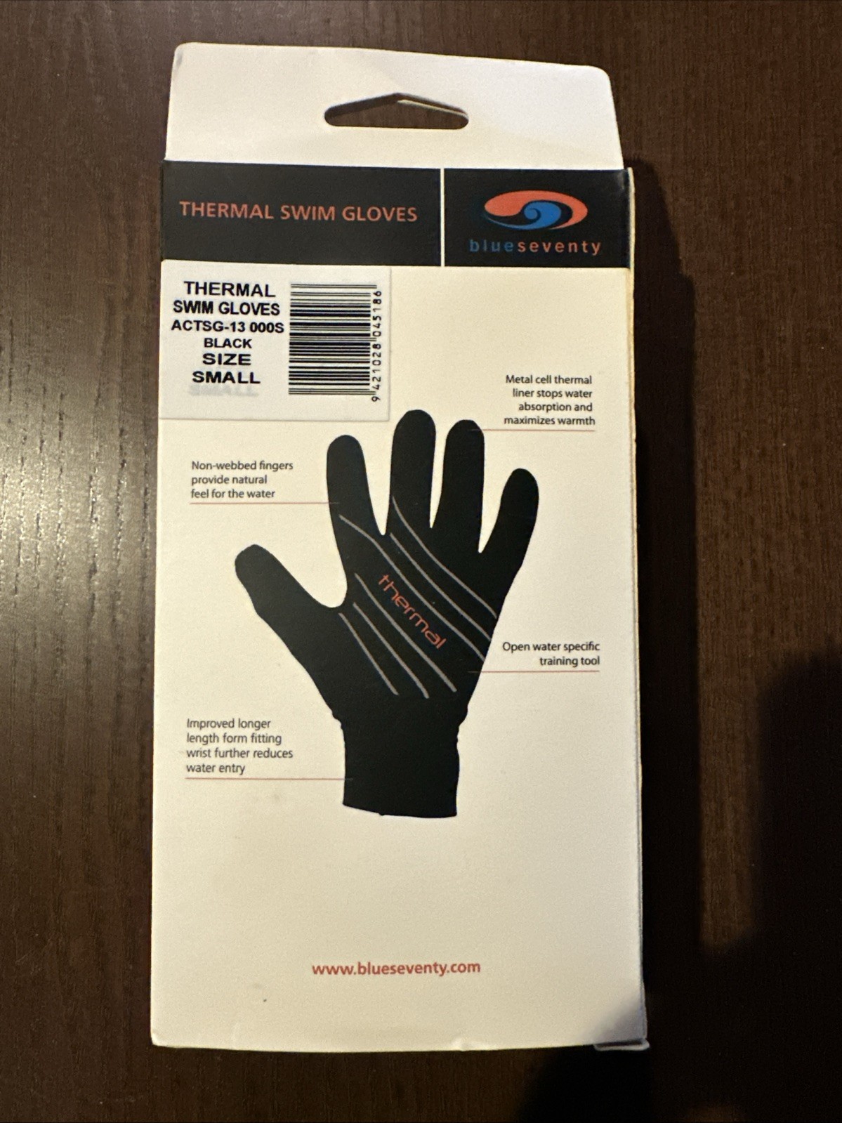 Blueseventy Thermal Swim Gloves ACTSG-13 000S Black Size Small