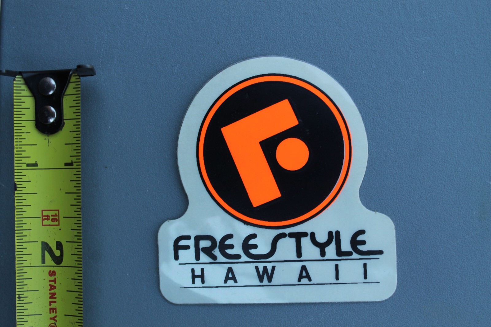 Freestyle Hawaii Surfboards Clear Neon Orange 80’s V71A Vintage Surfing STICKER