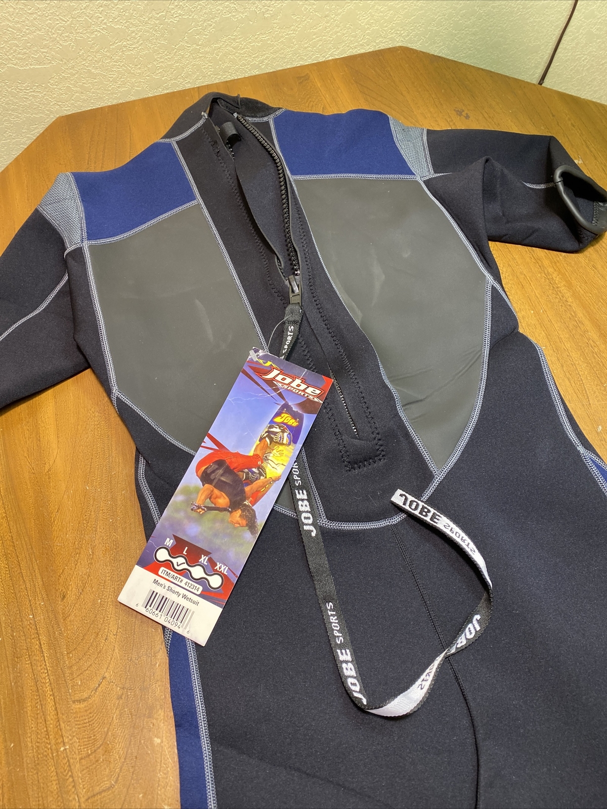 JOBE SPORTS Men Blue Gray Shorty Power Stretch Wetsuit New With Tags