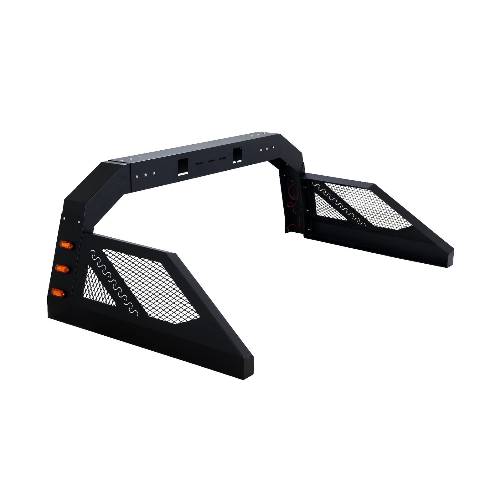 Universal Truck Bed Chase Rack Roll Bar w/ 6 Amber Lights for Pickup