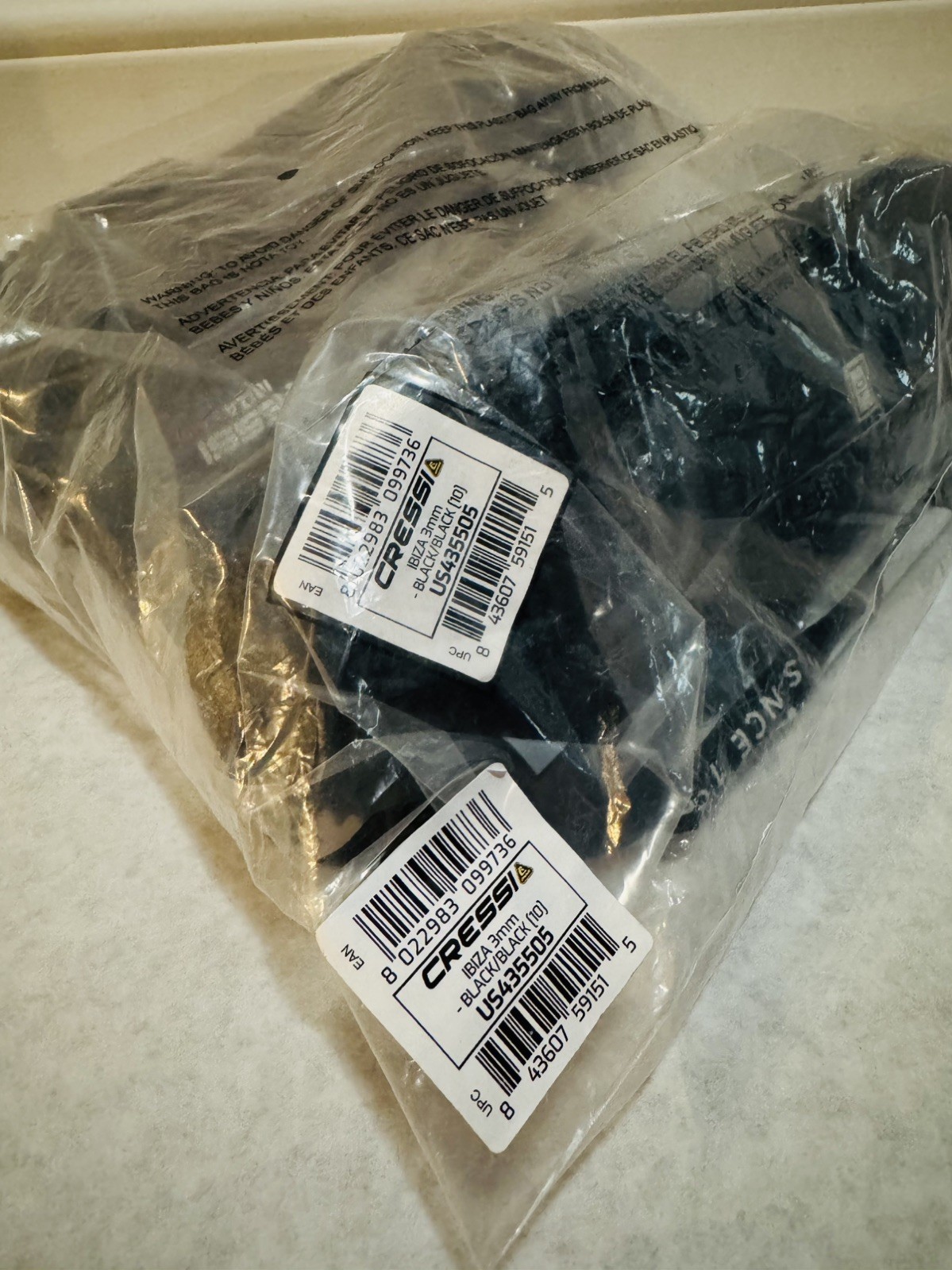 Cressi – IBIZA 3mm – Neoprene Diving Boots – Black Size 10 – US435505 – Sealed