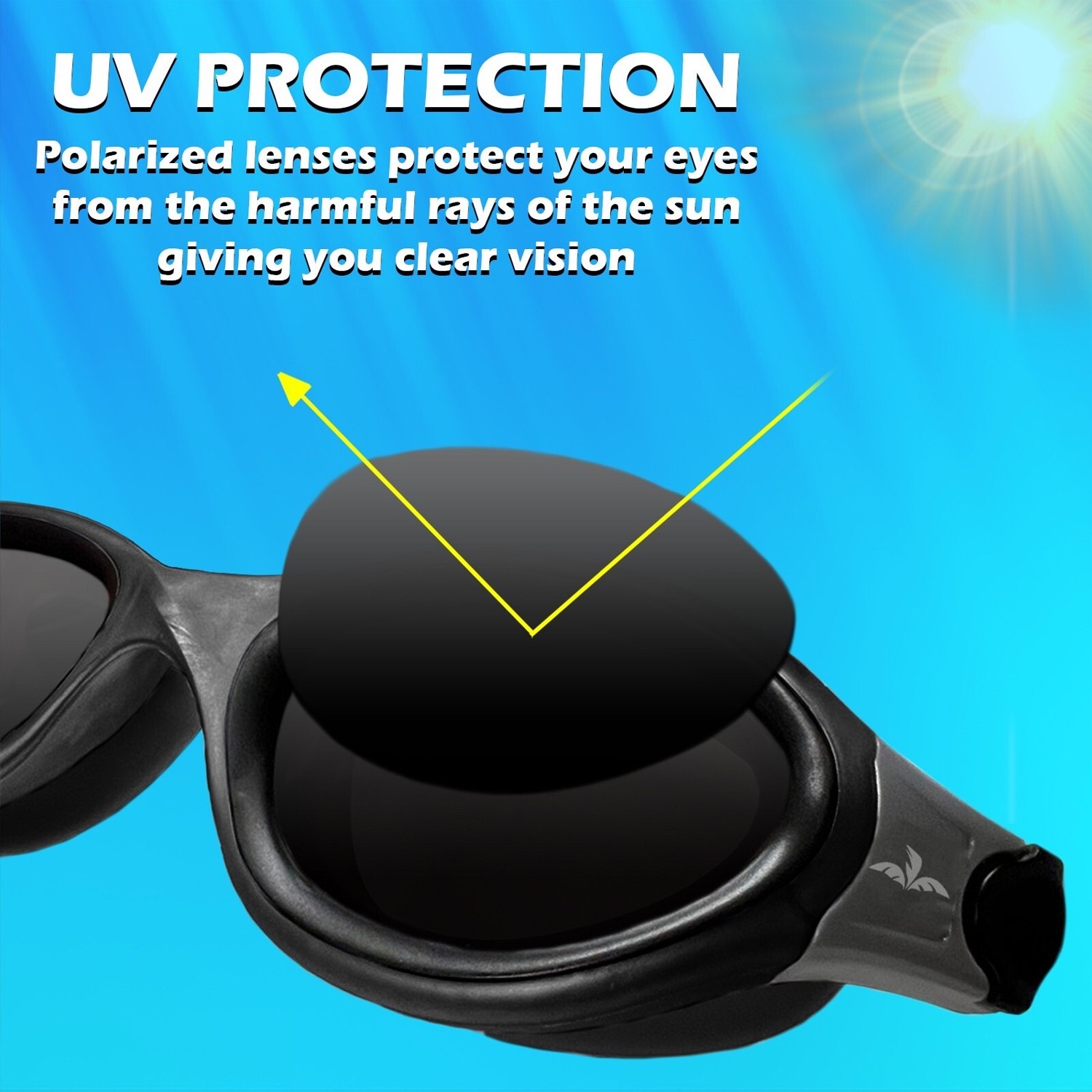Polarized Swimming Goggles with Case Adult Anti Fog Open Water UV Protection