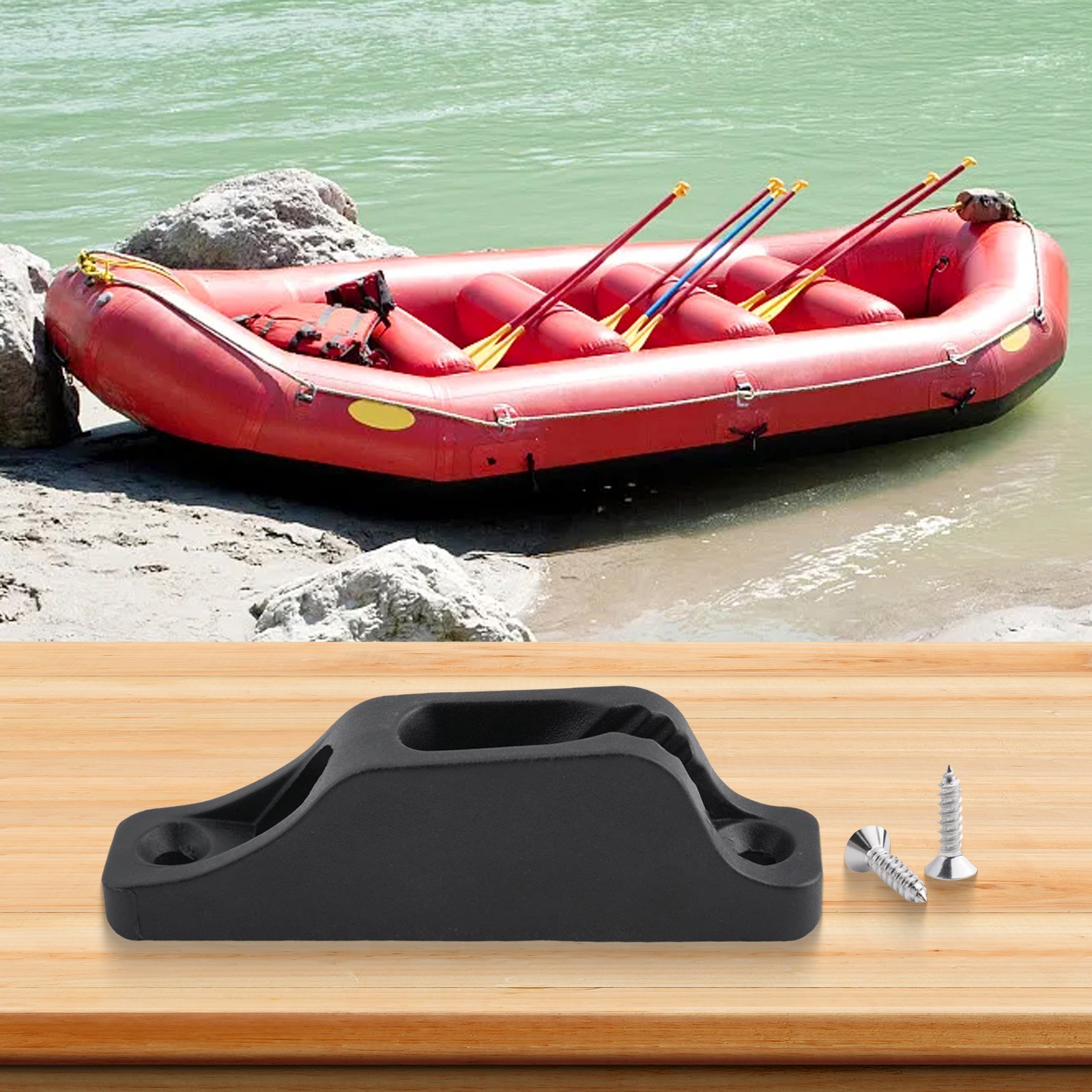 Dark Nylon Cleat Easy To Adjust Easy To Adjust While Sailing Colour Dark