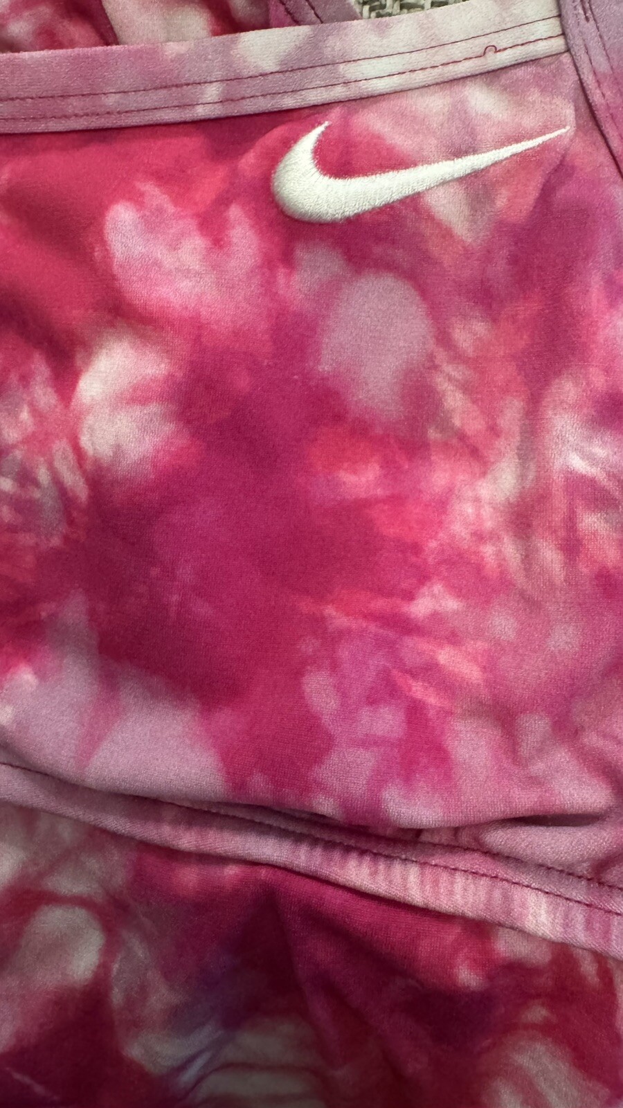 Nike Hydrastrong 1 Piece Women’s Swimsuit Pink Marble Tie-Dye Size L Large