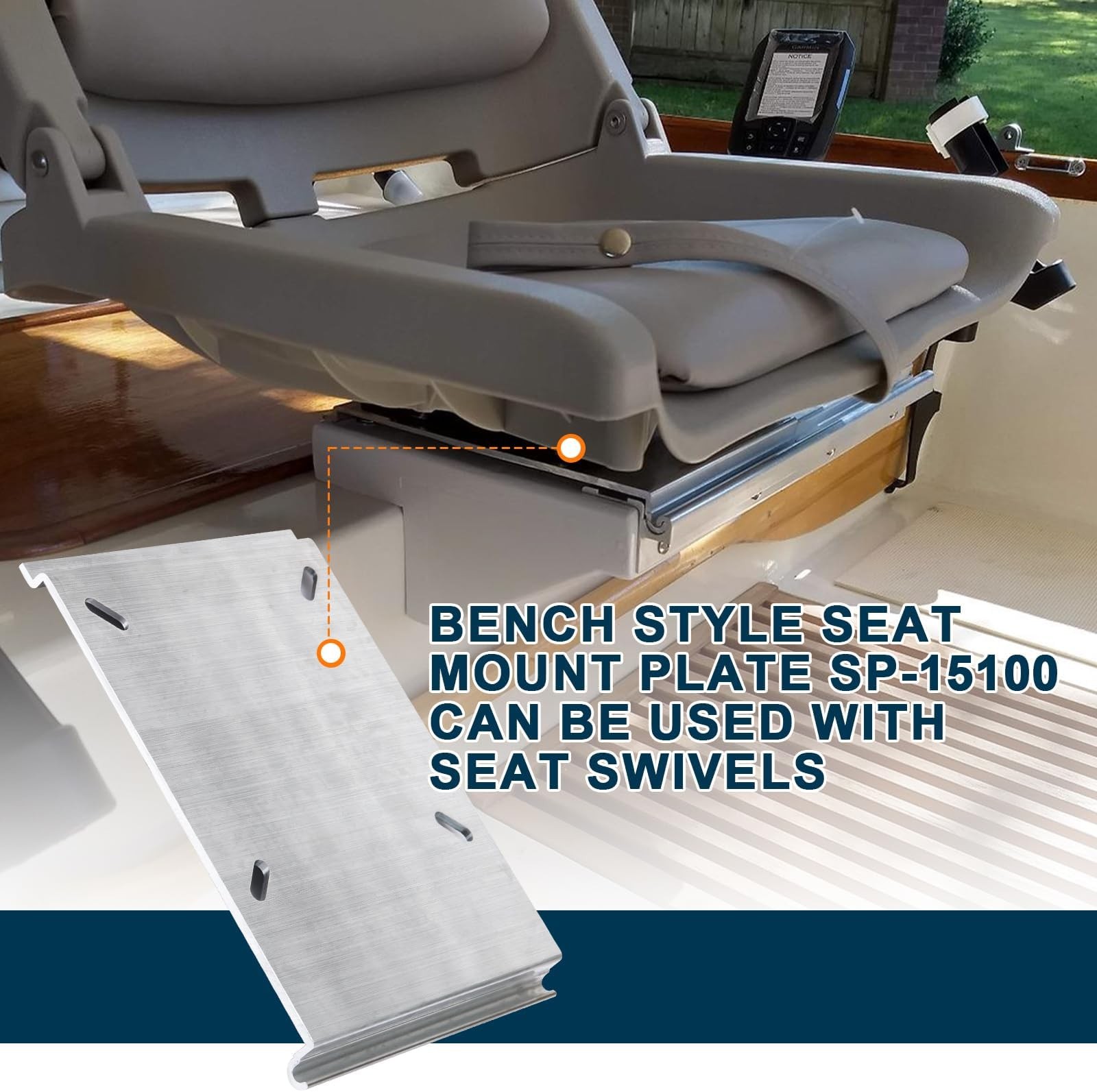 For Attwood SP-15100 Boat Seat Mounting Plate, Boat Seat Mount Plate for Jon …