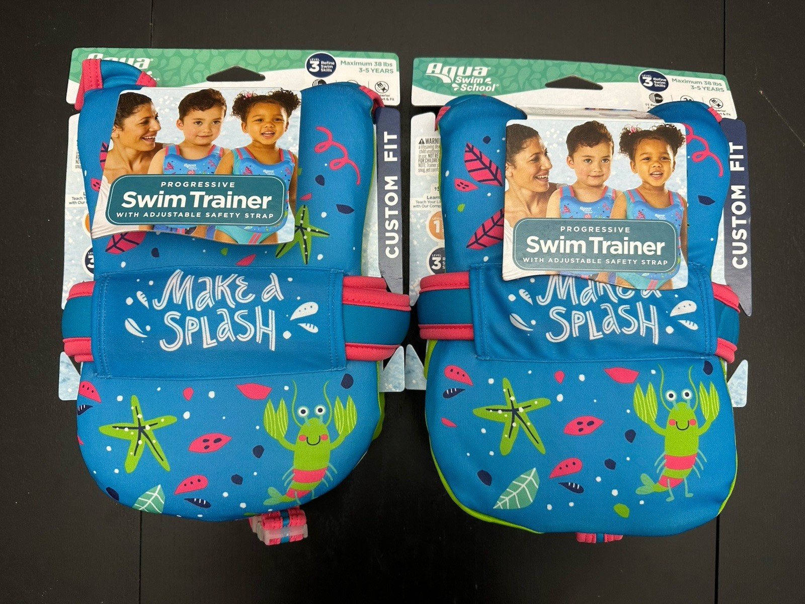 2 Swim School Progressive Swim Trainer Level 3 Safety Vest Ages 3-5 Max 38 lbs