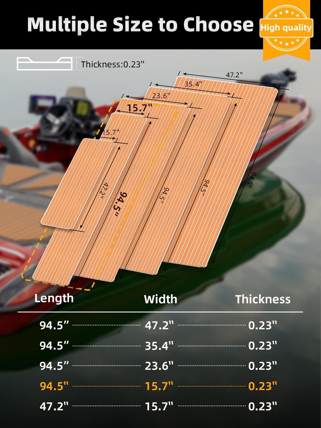 Focean Boat Flooring Eva Foam Boat Decking Faux Teak Marine Flooring Marine Mat