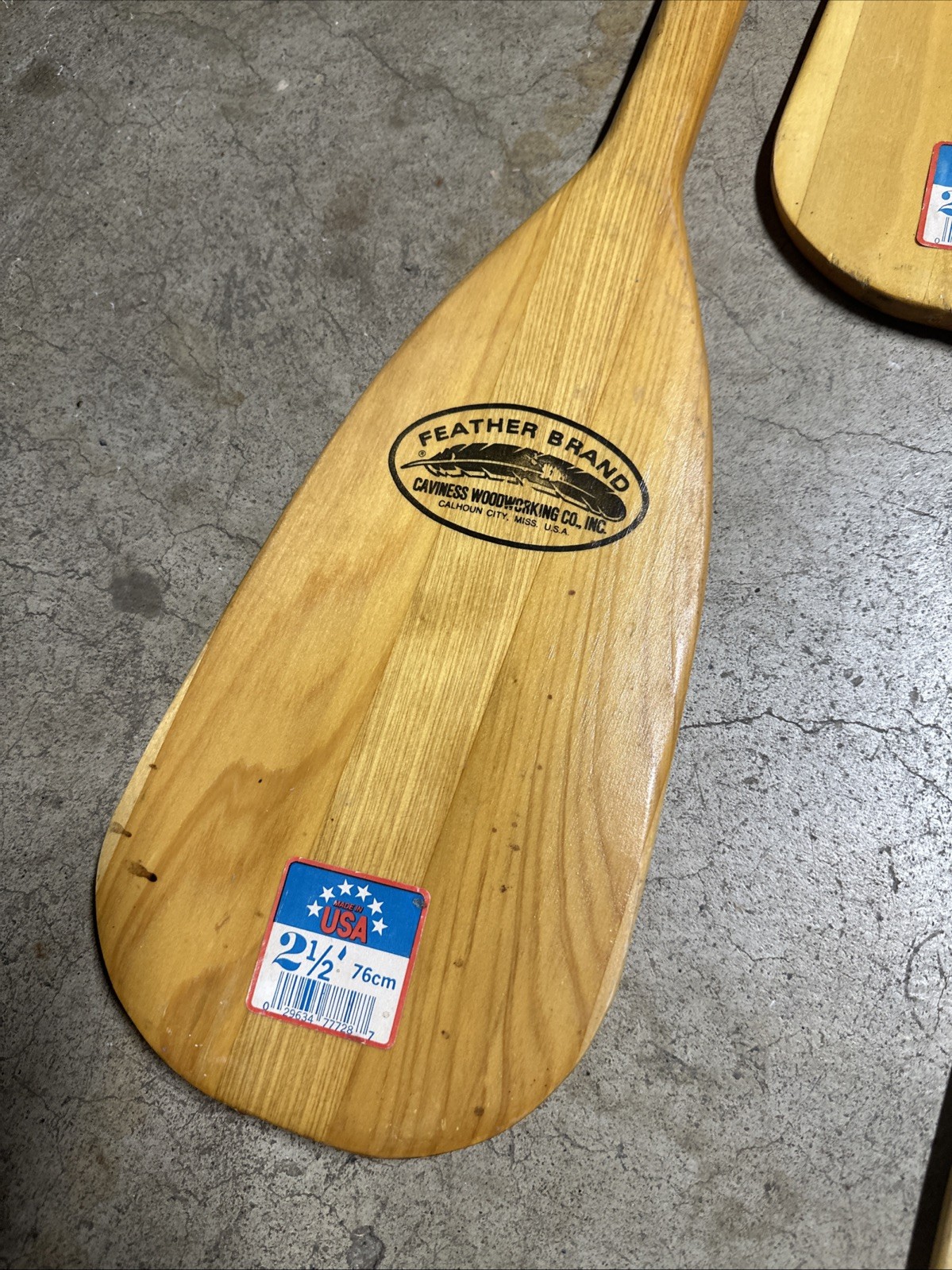 Lit 3 Caviness FEATHER BRAND 29.5” Paddles Canoe Kayak Rafting Boat Wooden Oars.