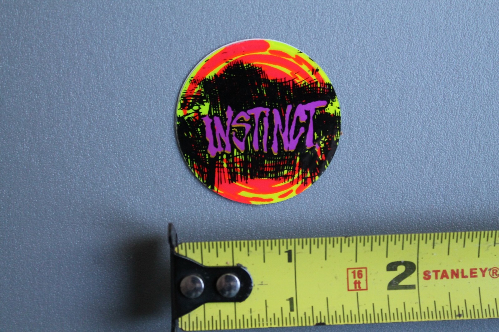 Instinct Surfboards Shaun Tomson Neon Pink Orange V58A Vintage Surfing STICKER