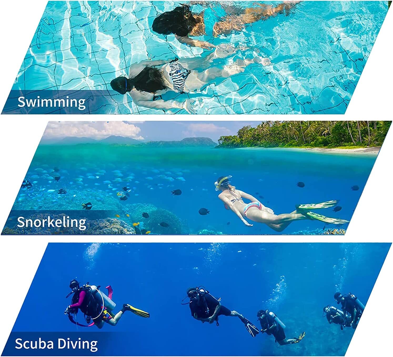 Mask Fin Snorkel Set for 3-8 Years Old Kids w/Carrying Bag for Snorkeling Swim