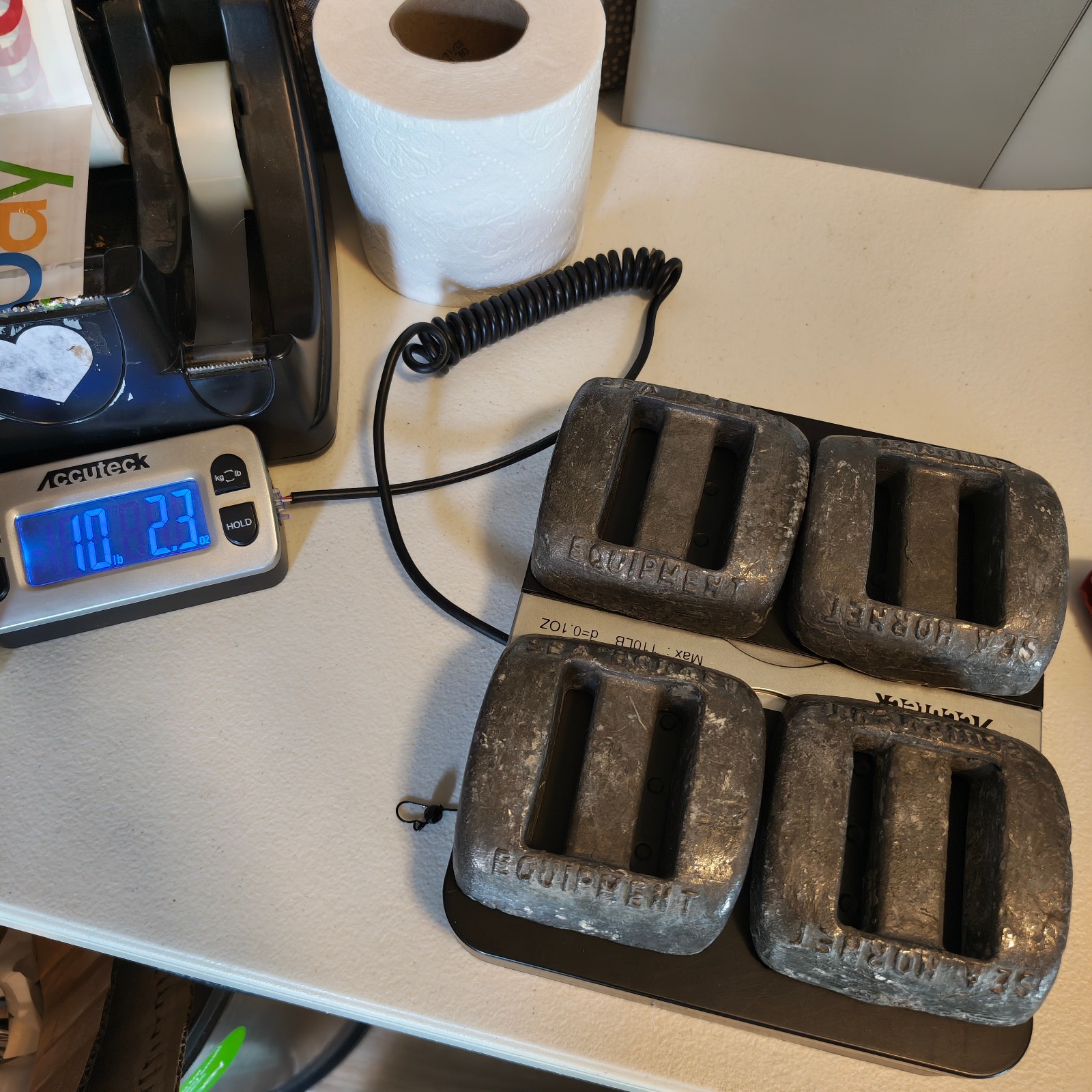 2lb Lead Dive Weights Sea Hornet Set Of 4, 10 Pounds