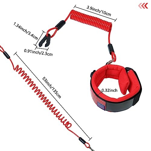 Boat Kill Switch Lanyard Jet Ski Wrist Strap Fit for Yamaha Jet Red