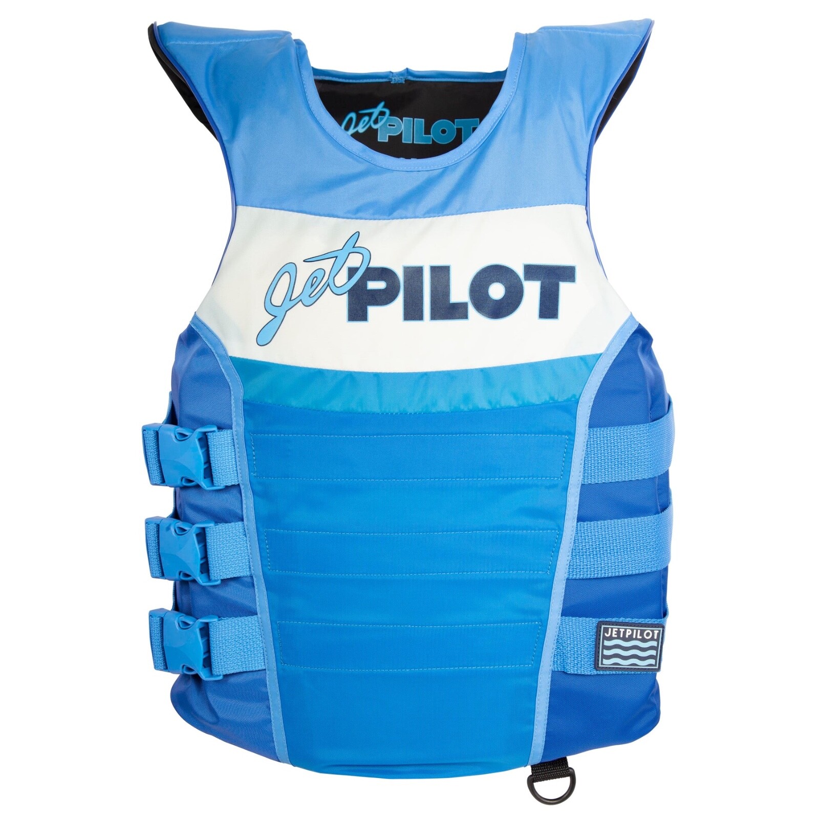 JETPILOT Vintage Nylon CGA 3-Buckle PFD Vest Side Entry PWC Blue Black JP23212