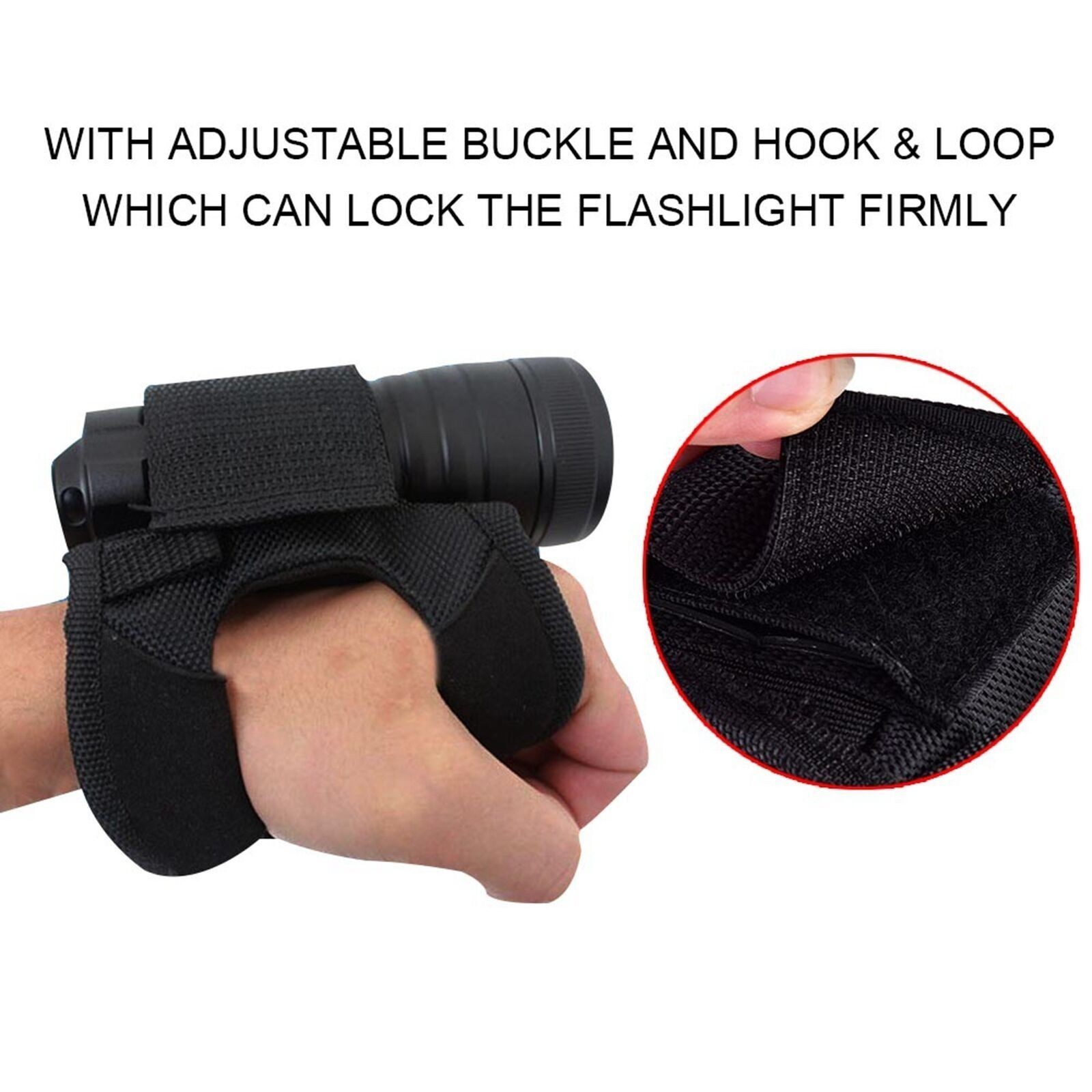 Durable Portable dark Diving Light Flashlight Torch Holder Glove Underwater