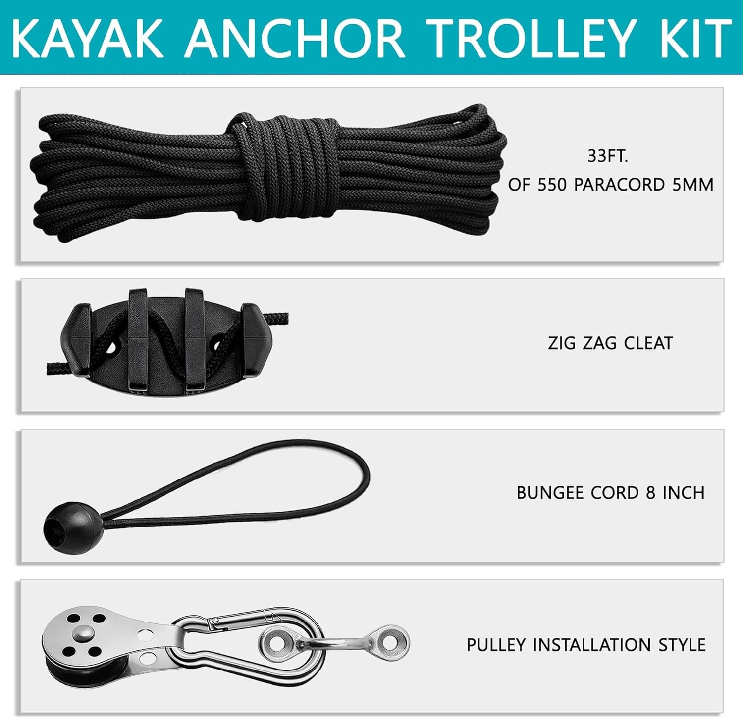 Kayak Anchor Trolley Kit Anchor Wizard Kayak Leverlock Anchor Trolley,Anchor Sys