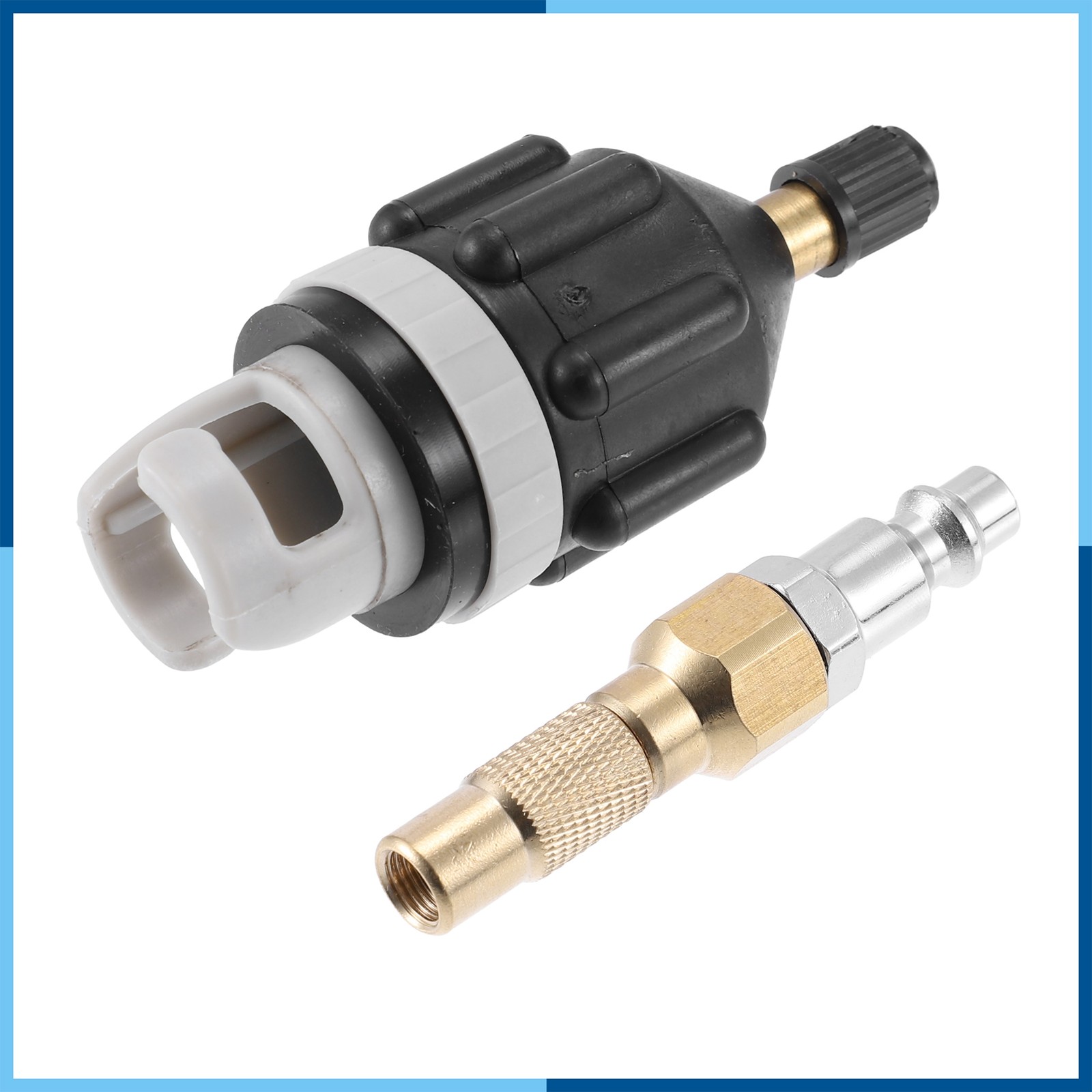 1Set Boat Paddle Board Valve Adapter with America Type Push Inflatable Nozzle