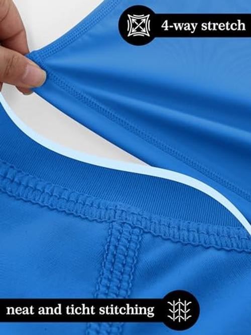 3 Pack Toddler and Boys UPF 50+ Rash Guard Short 2T Black, Gray, Royal Blue